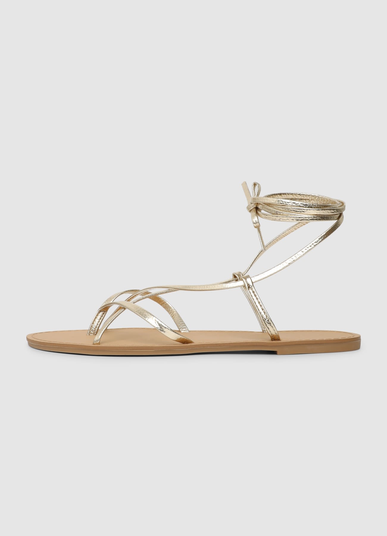 Sandali flat alla schiava con lacci