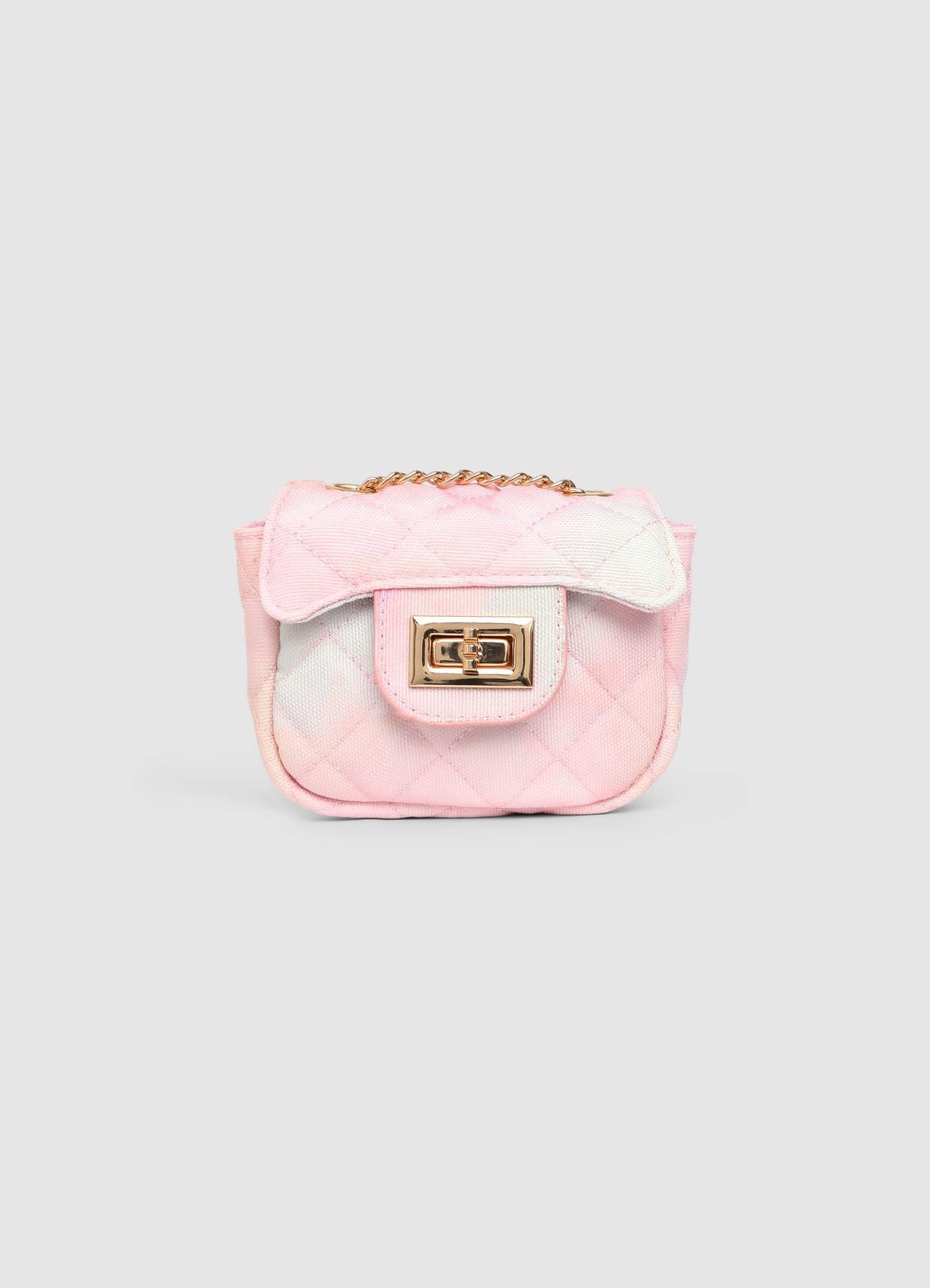 Mini bag fantasia sfumata con catena