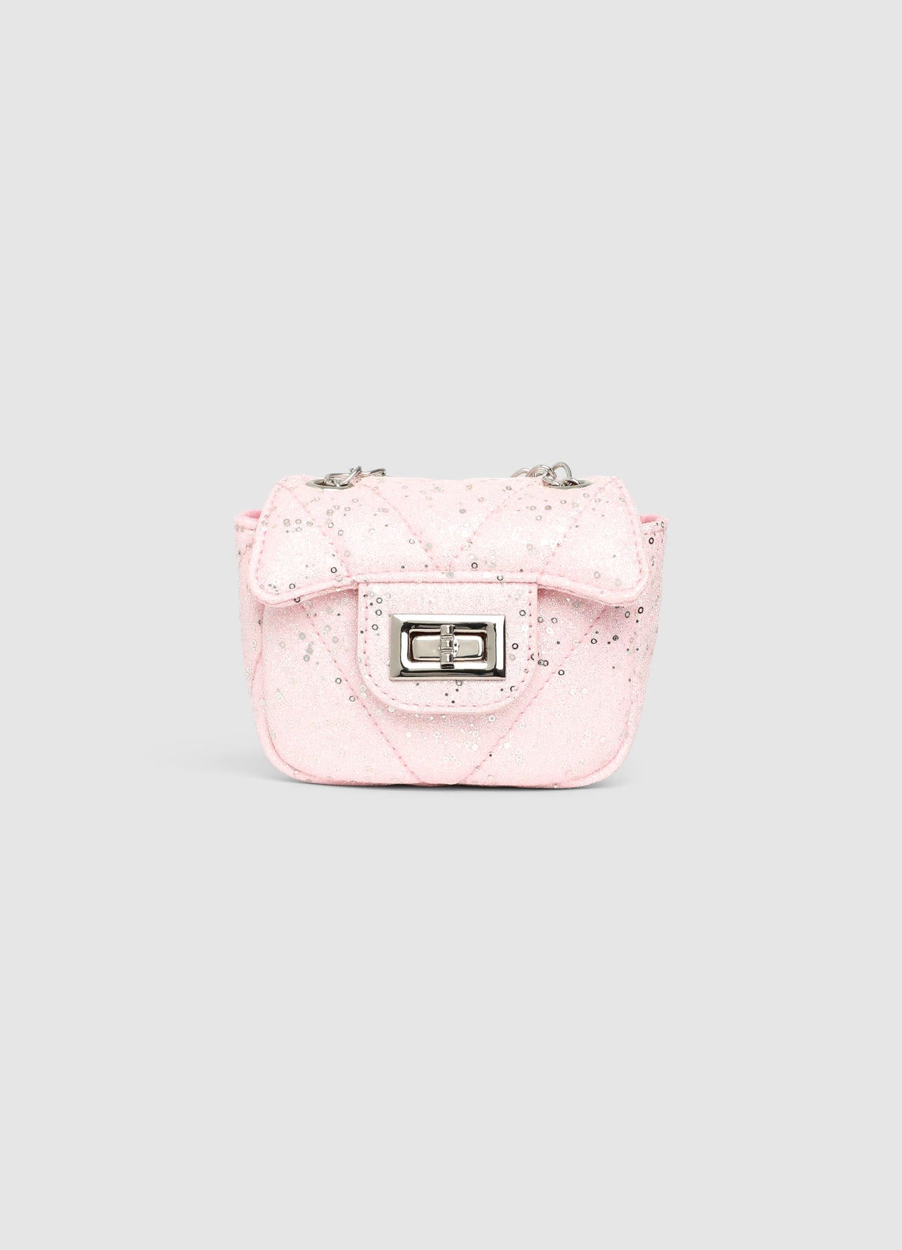 Mini bag glitter con catena