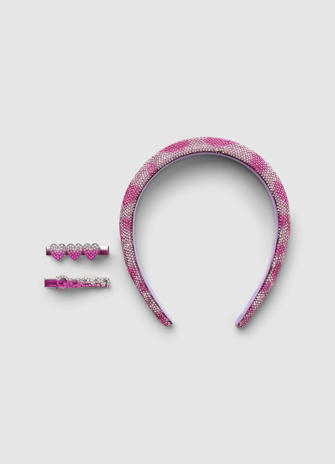 Pack 3 accessori per capelli con strass