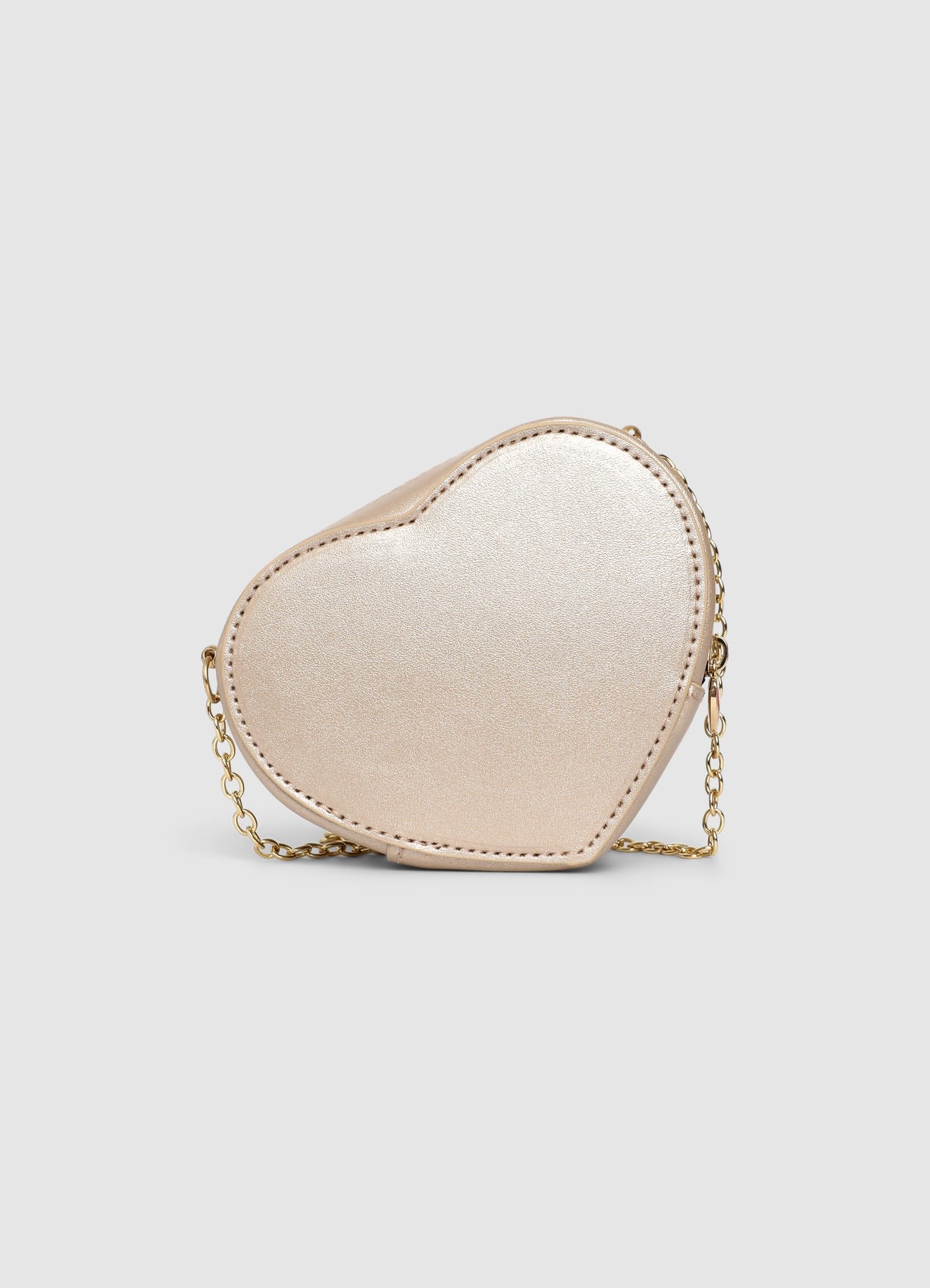 Borsa a cuore con tracolla a catena