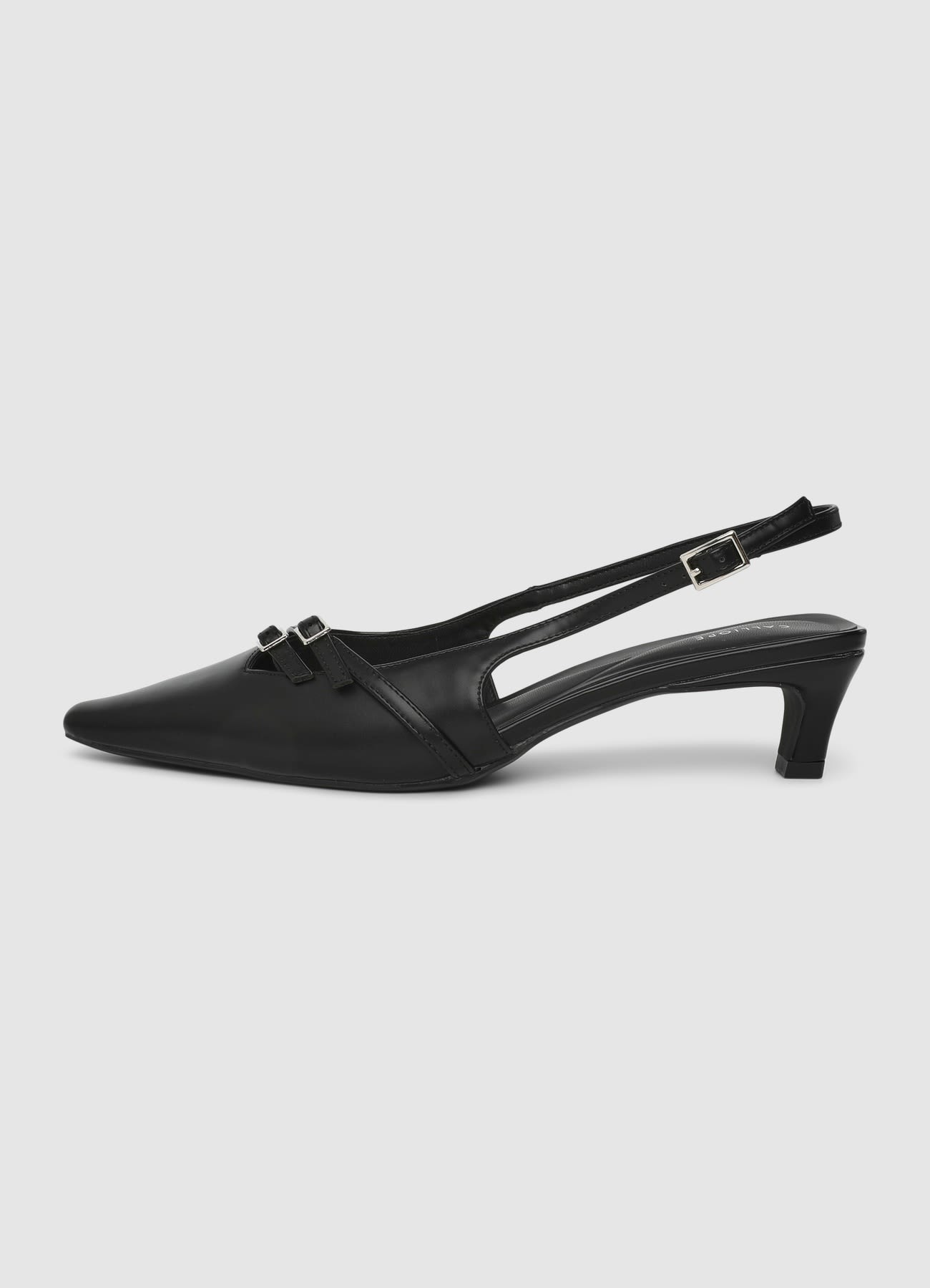 Slingback con cinturini e tacco basso