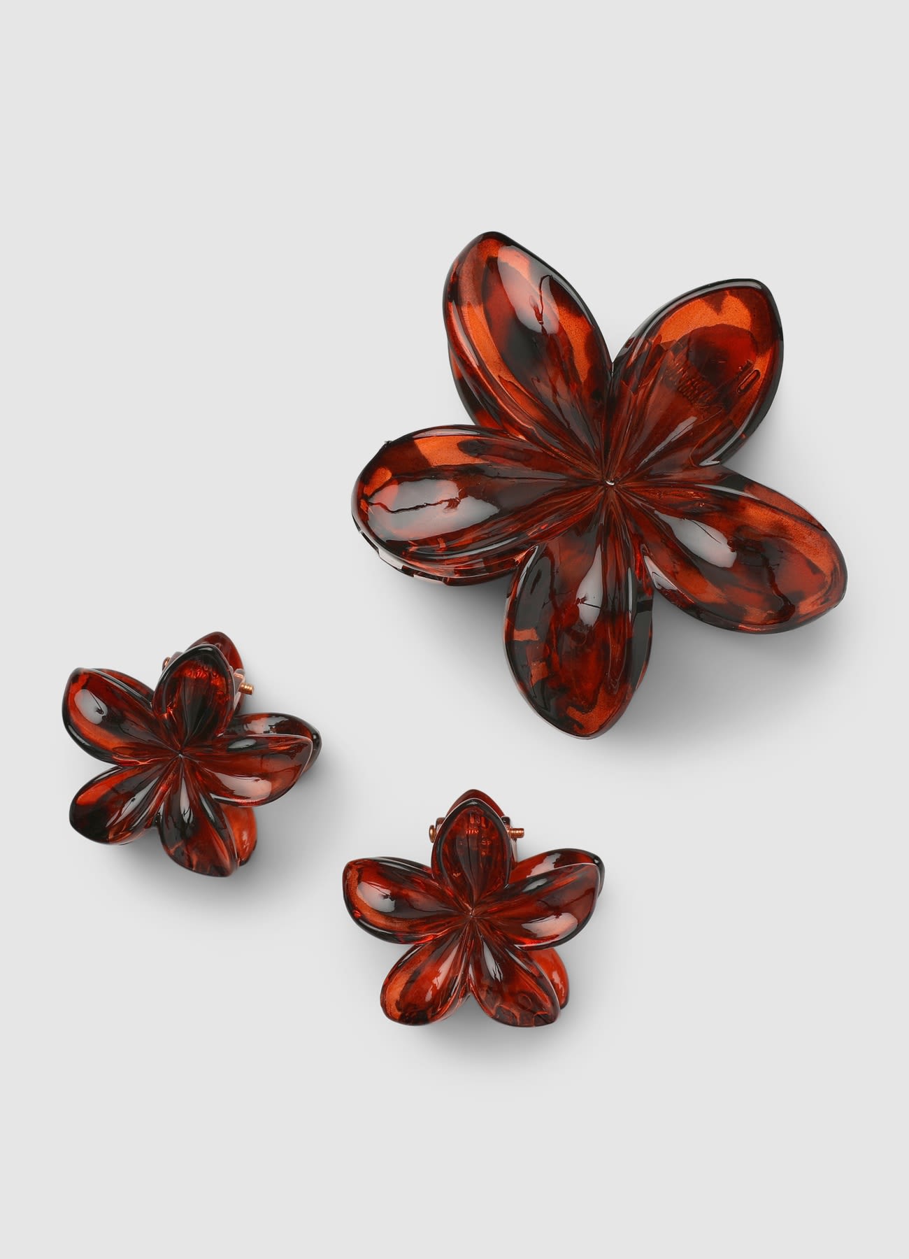 Pack 3 fermagli a fiore