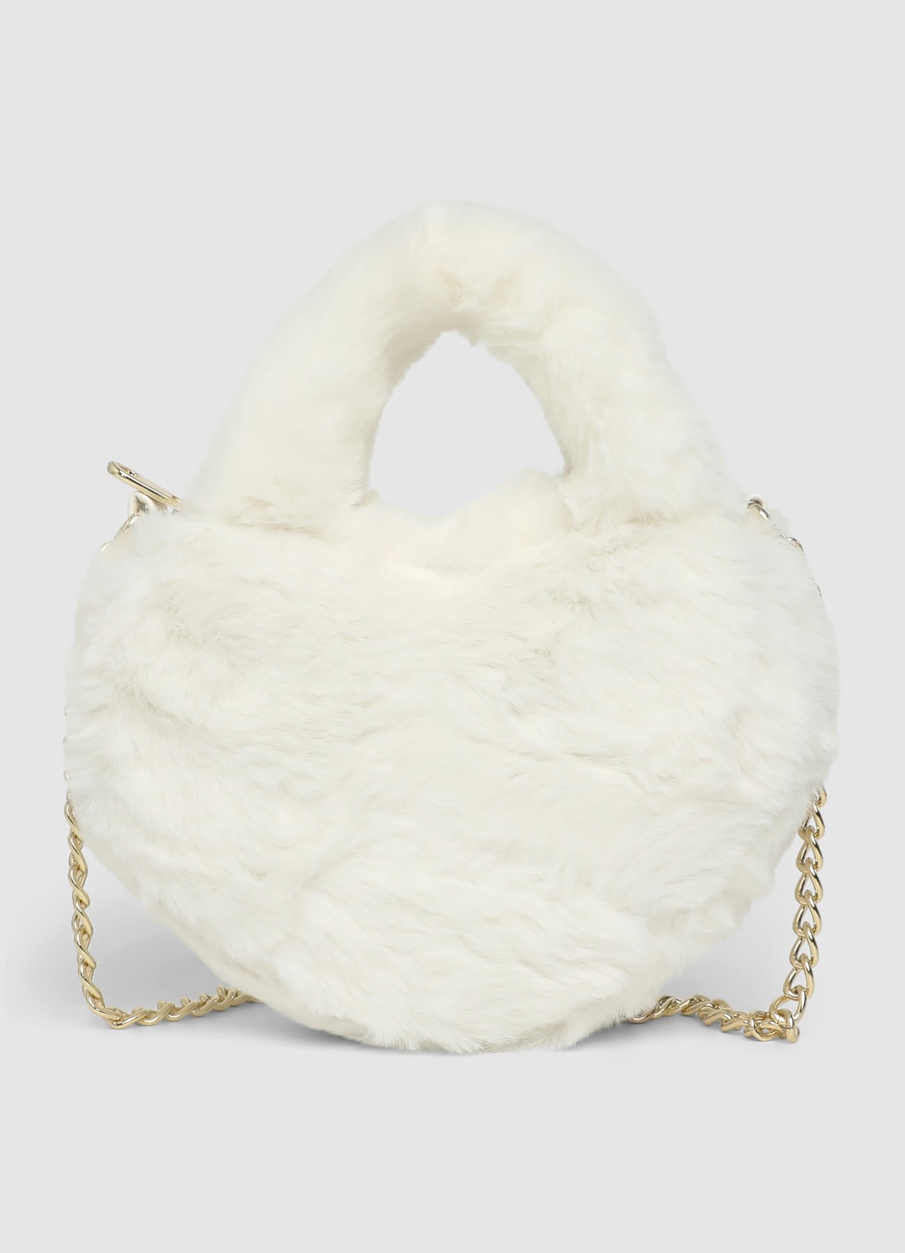 Borsa mini a cuore con manico e catena