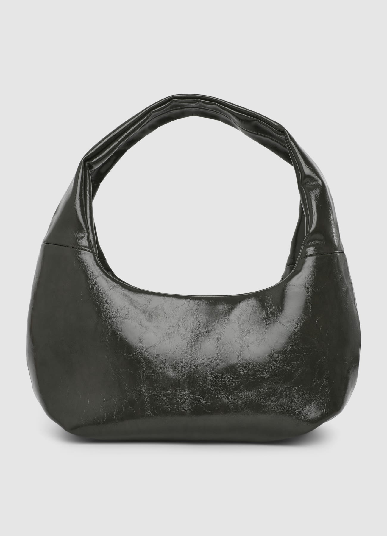 Borsa a mezzaluna morbida con manico a spalla