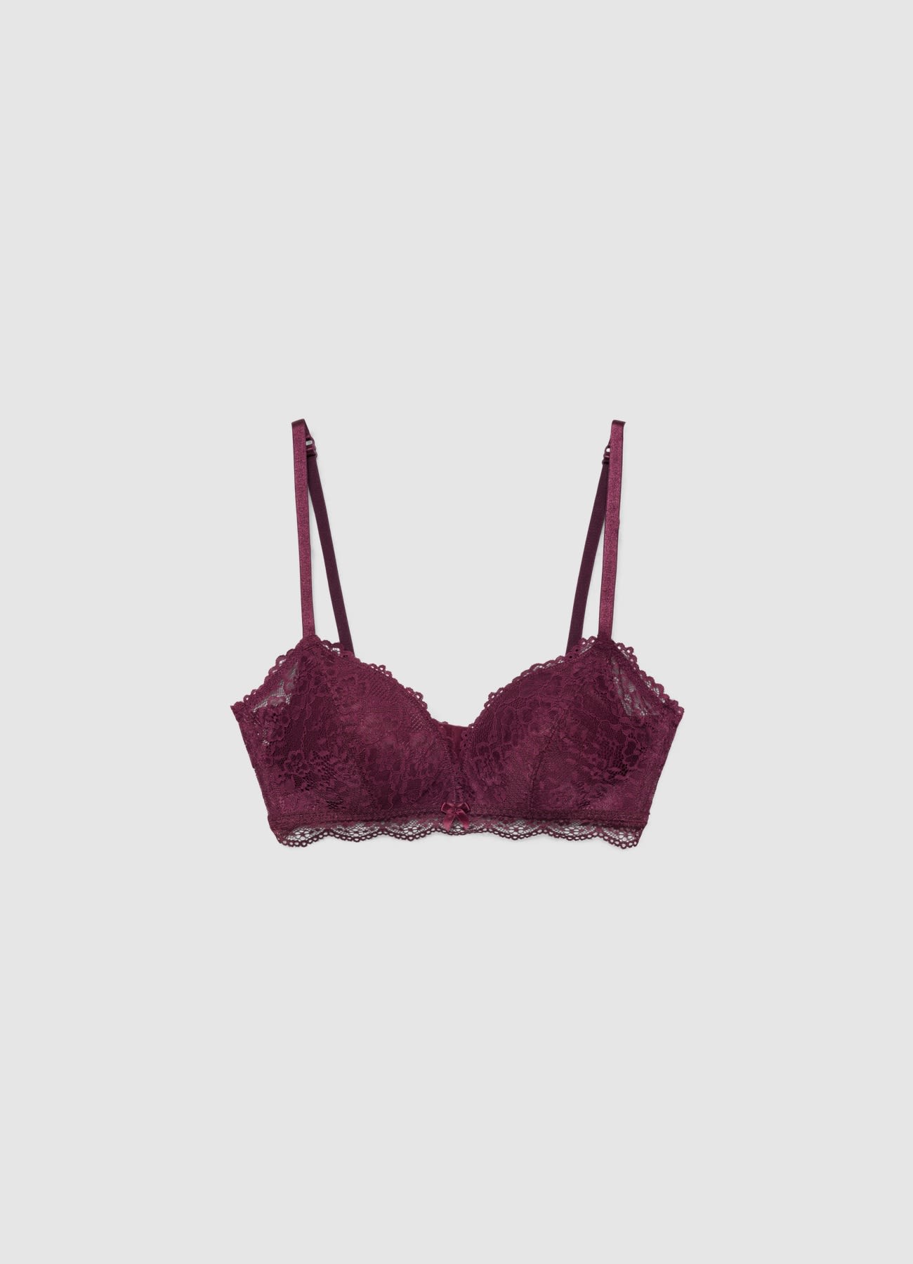 Reggiseno a triangolo in pizzo senza ferretto
