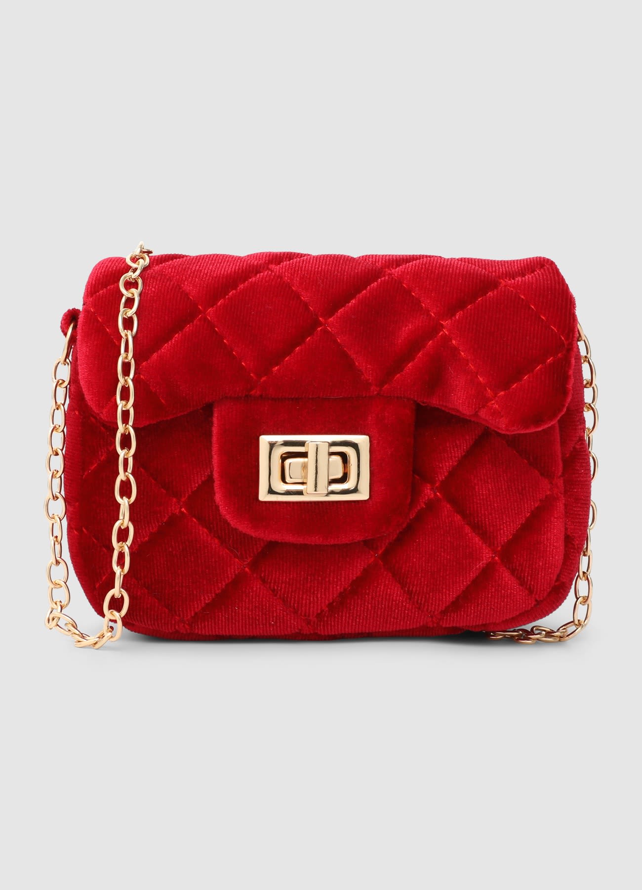 Borsa mini trapuntata con catena
