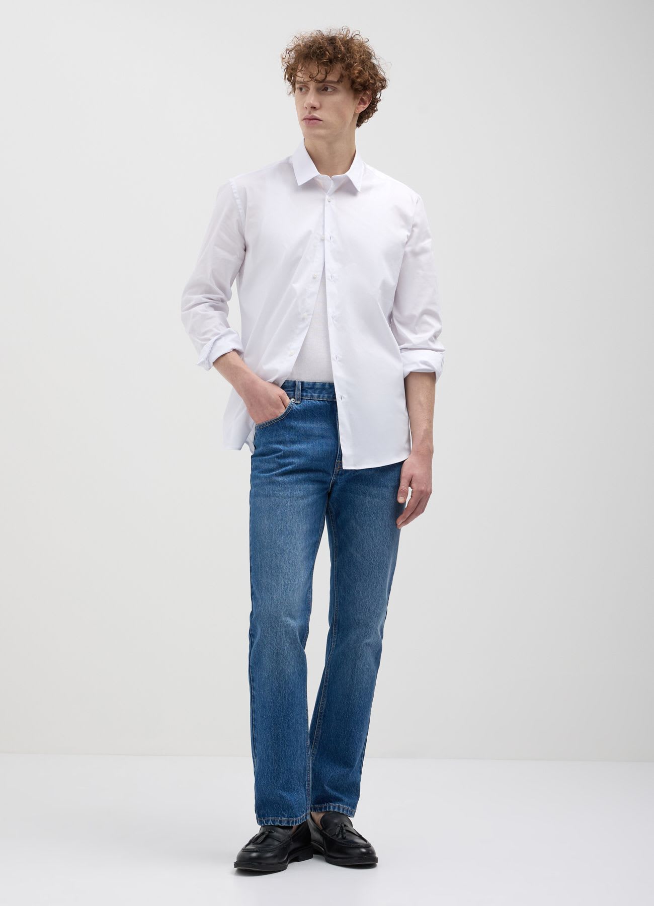 Camicia in cotone stretch