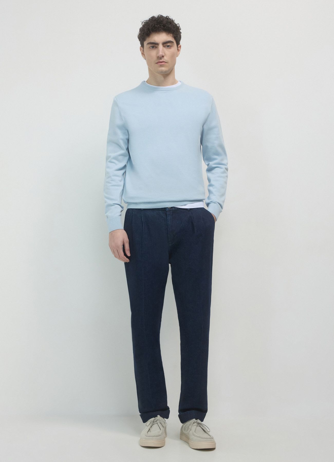 Maglia girocollo cotone