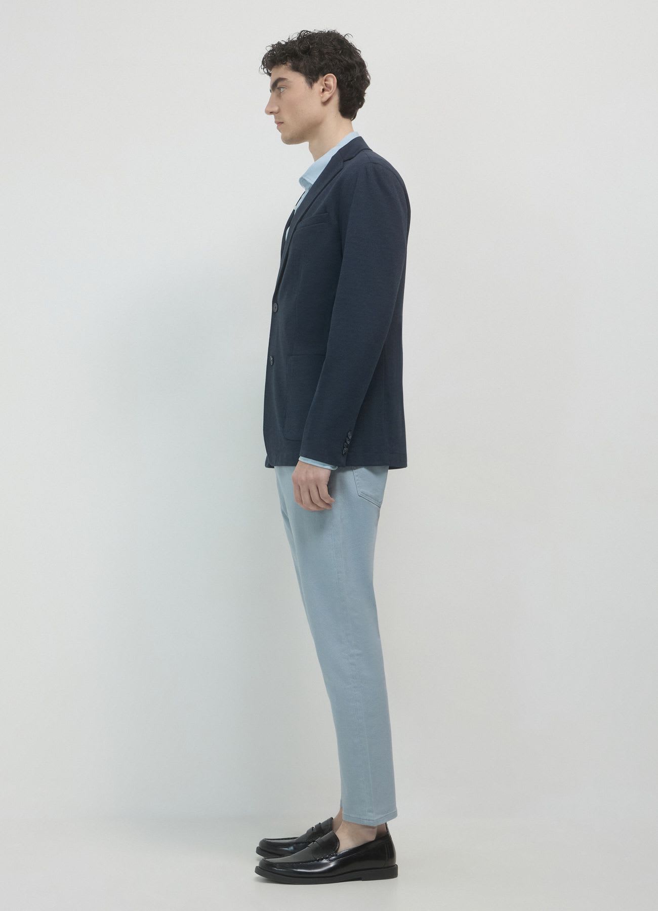Pantaloni cropped in cotone