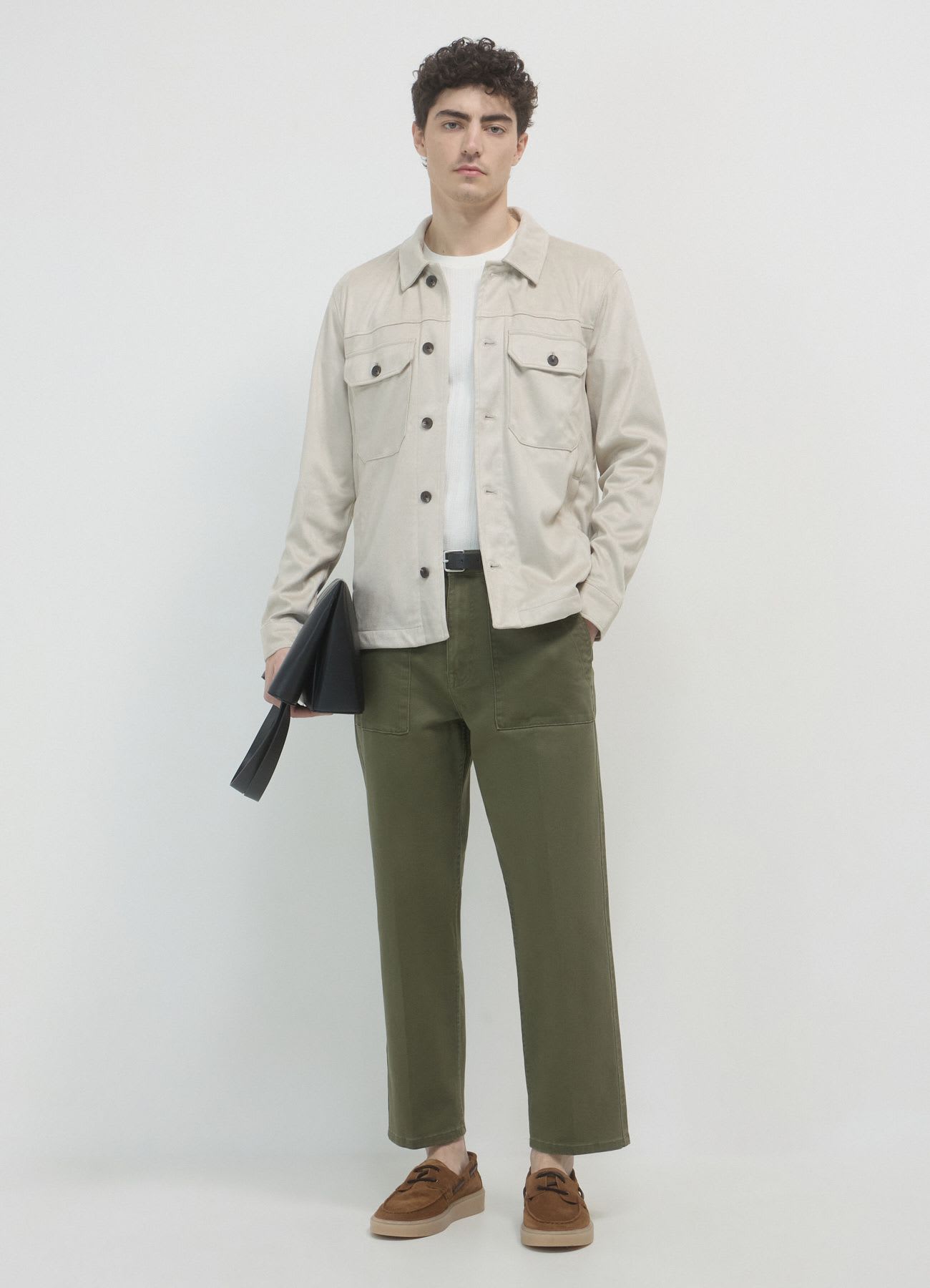 Shacket simil camoscio