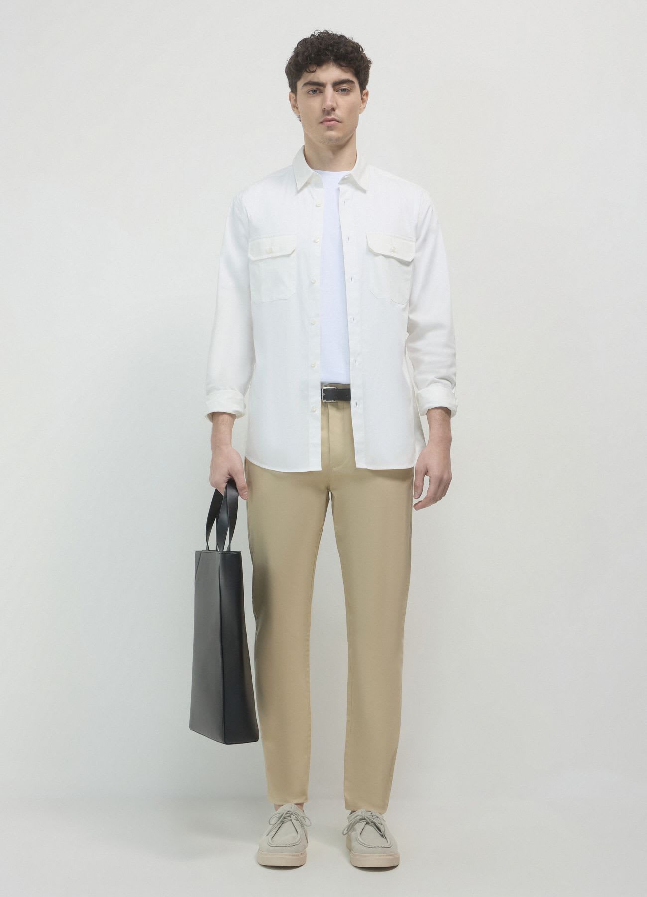 Pantalone chino tinta unita