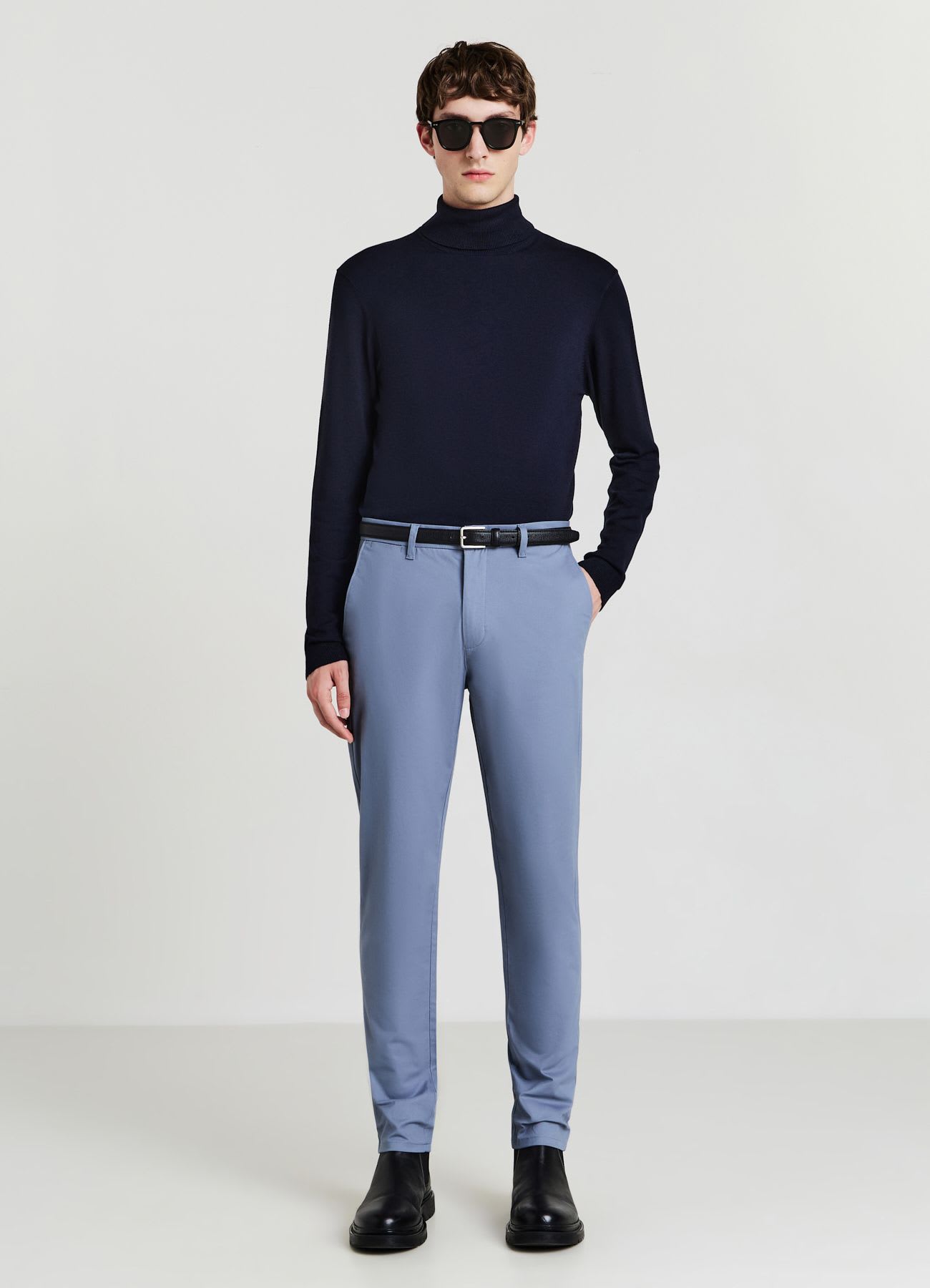 Pantalone chino tinta unita