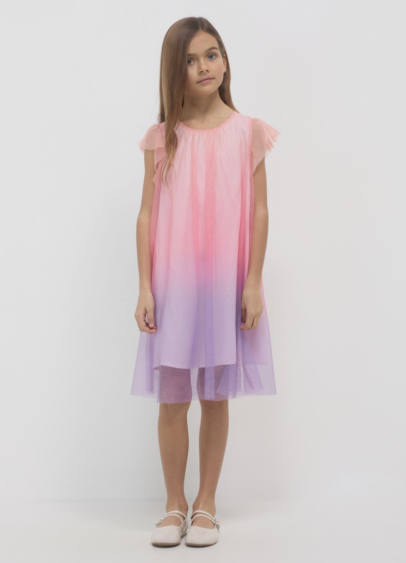 Vestito tulle fantasia sfumata