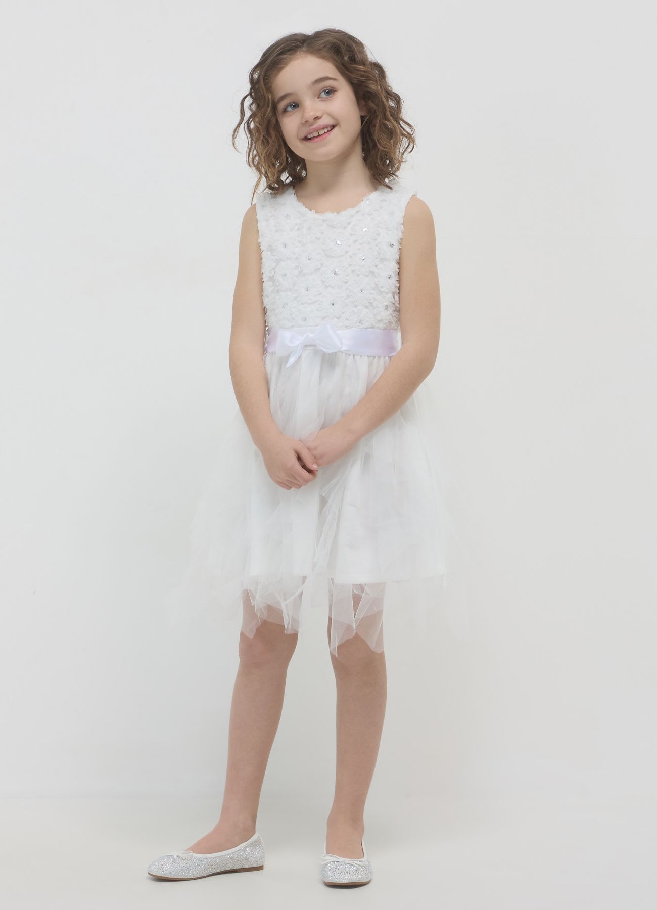 Vestito fiori con tulle