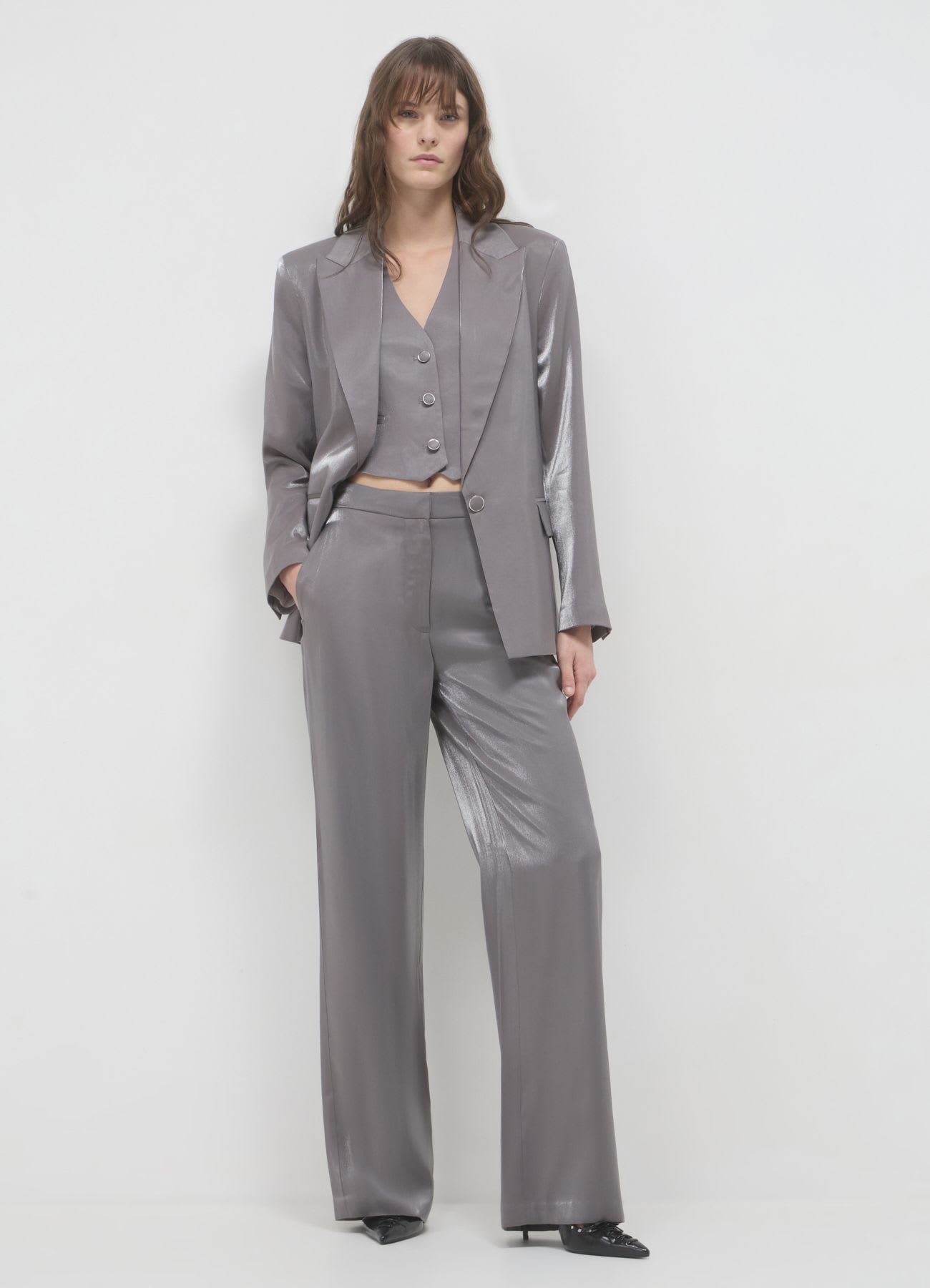 Gilet tessuto cangiante