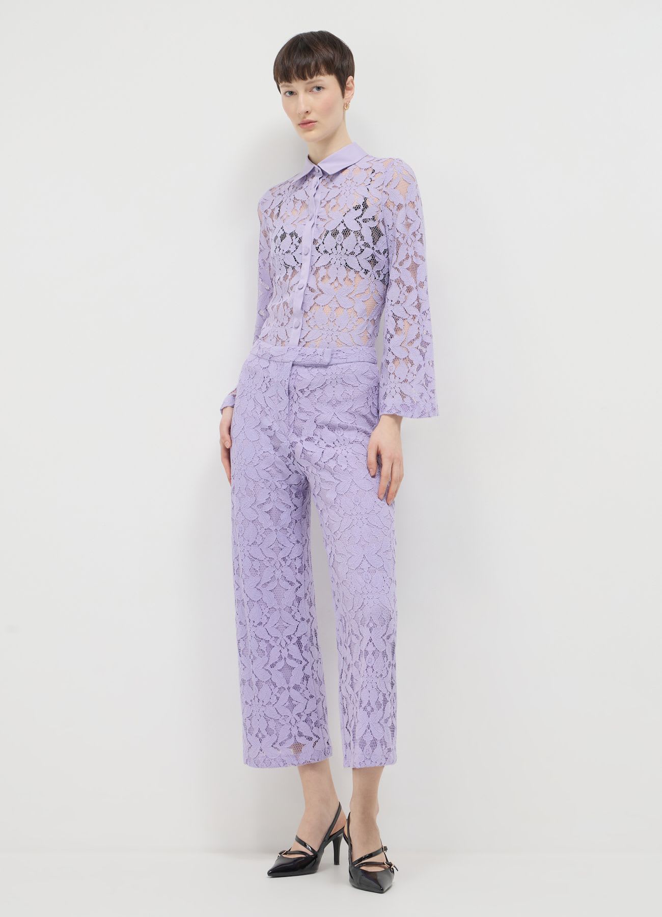 Pantaloni culotte pizzo