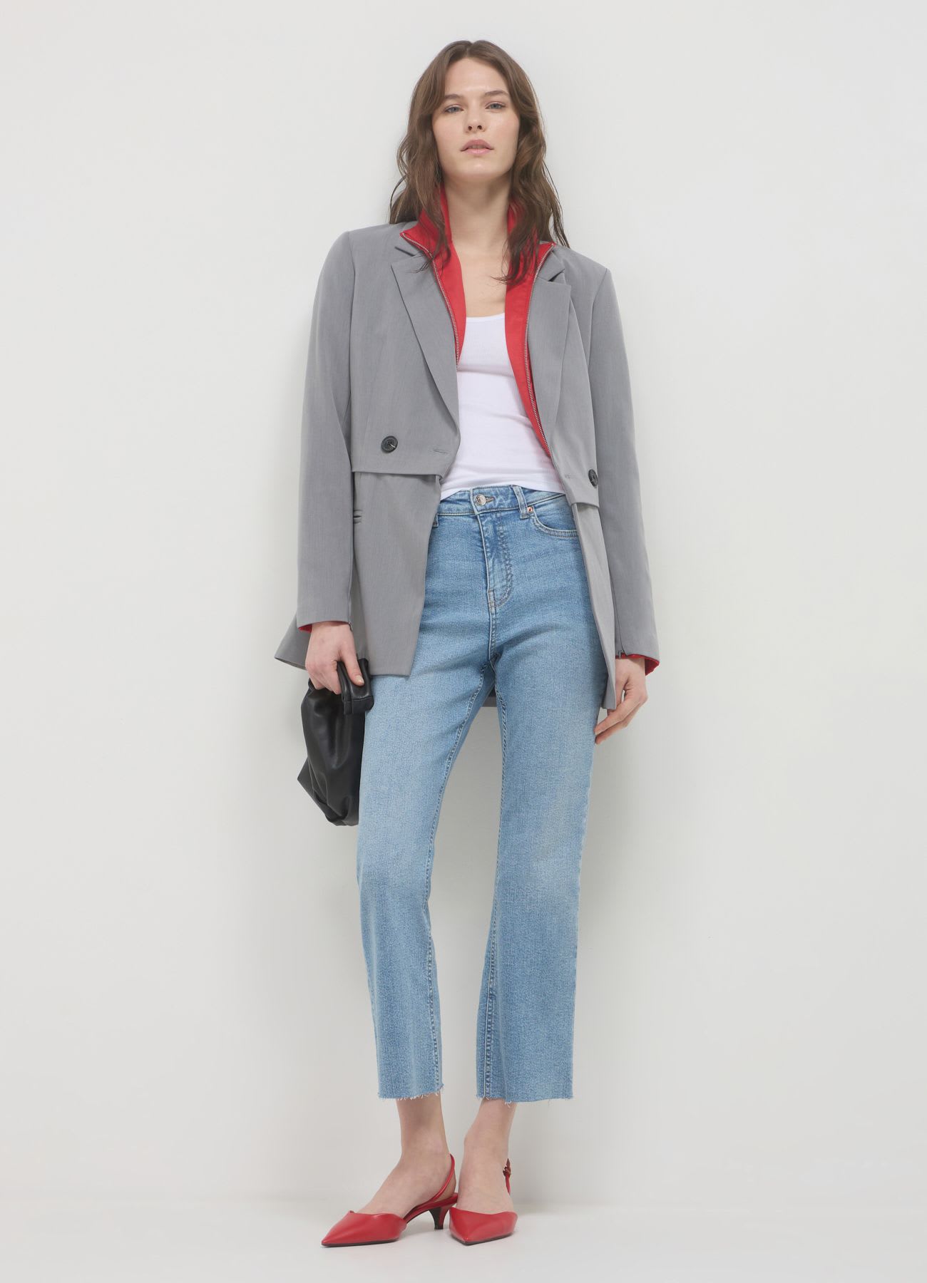 Jeans cropped flare