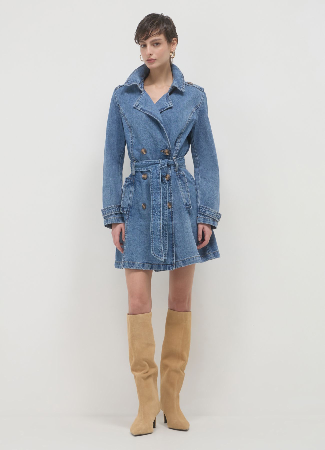 Trench in denim