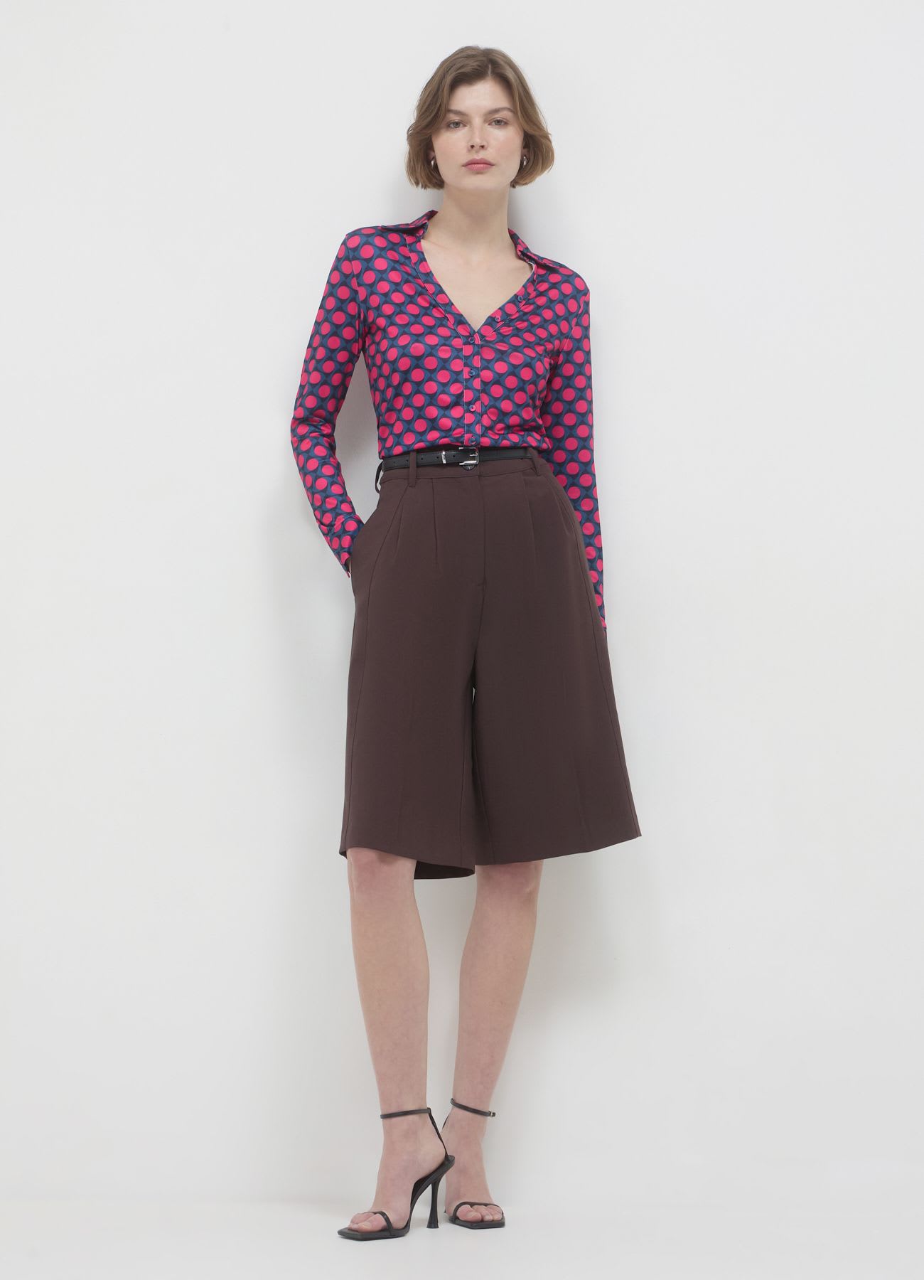 Camicia avvitata fantasia geometrica