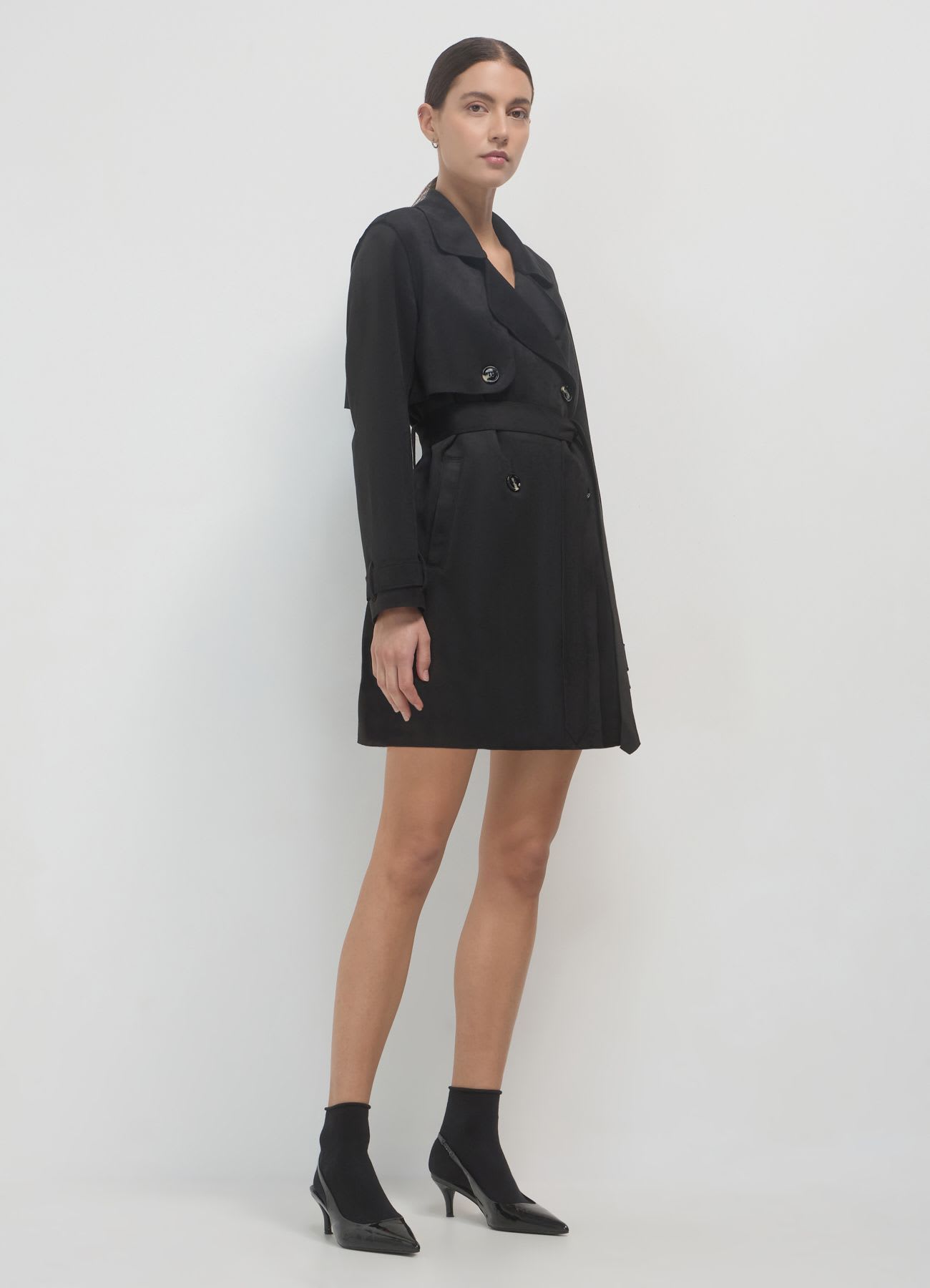 Trench simil camoscio