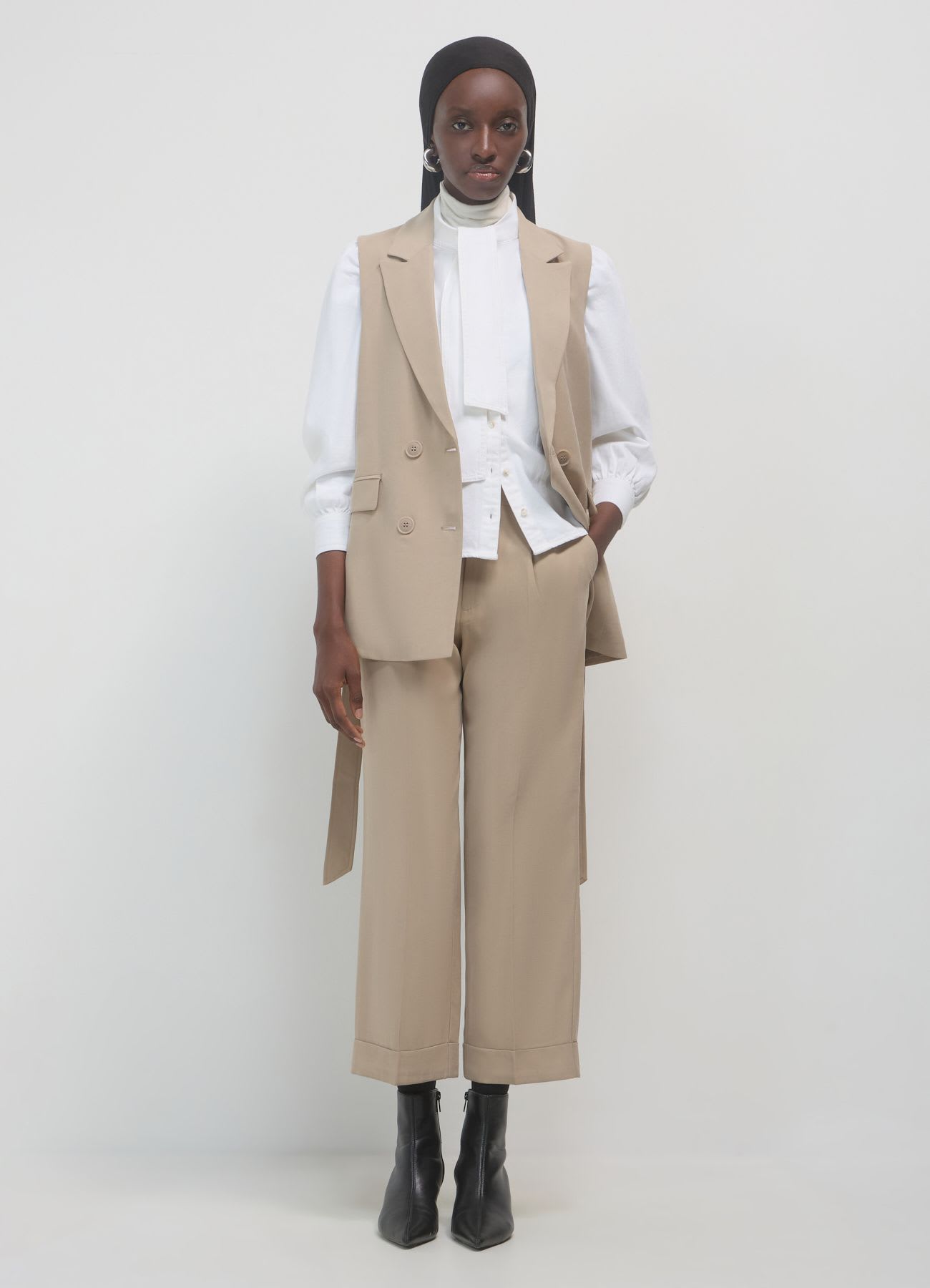Pantalone classico con risvolto