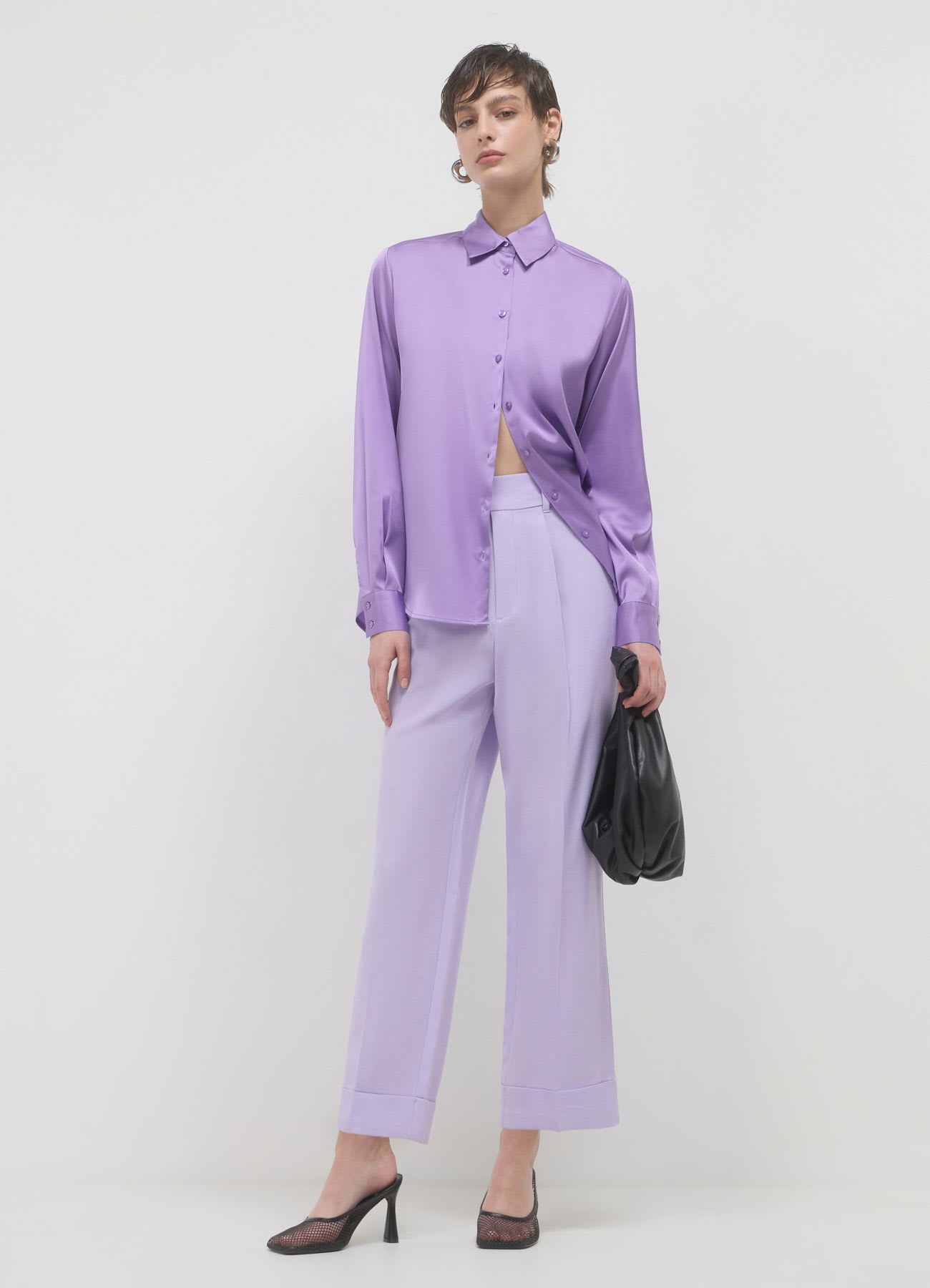 Pantalone classico con risvolto