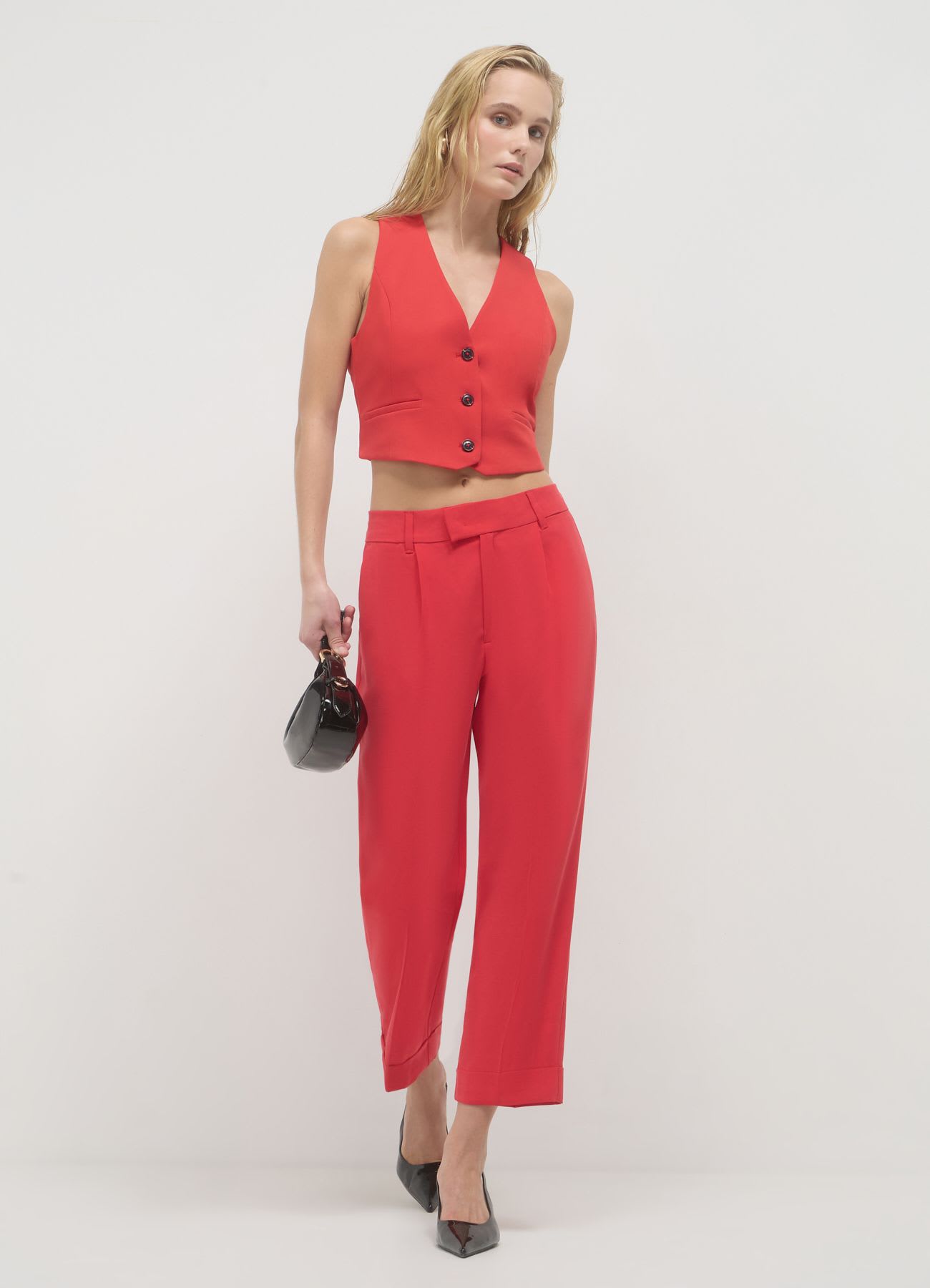 Pantalone classico con risvolto