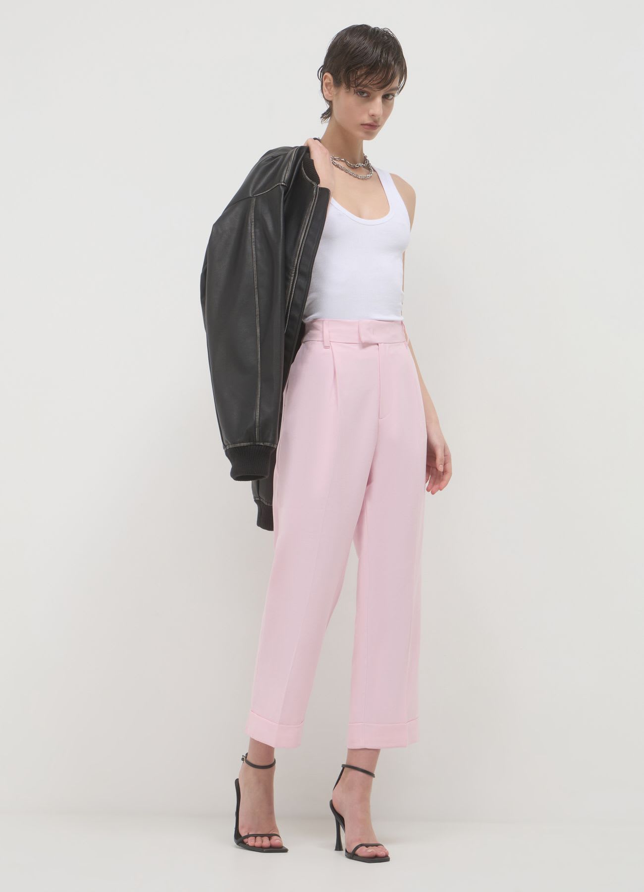 Pantalone classico con risvolto