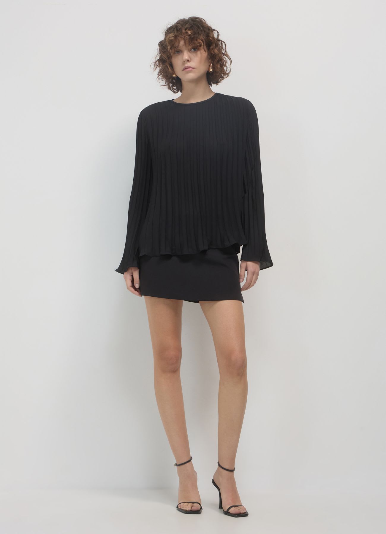Blusa plissettata