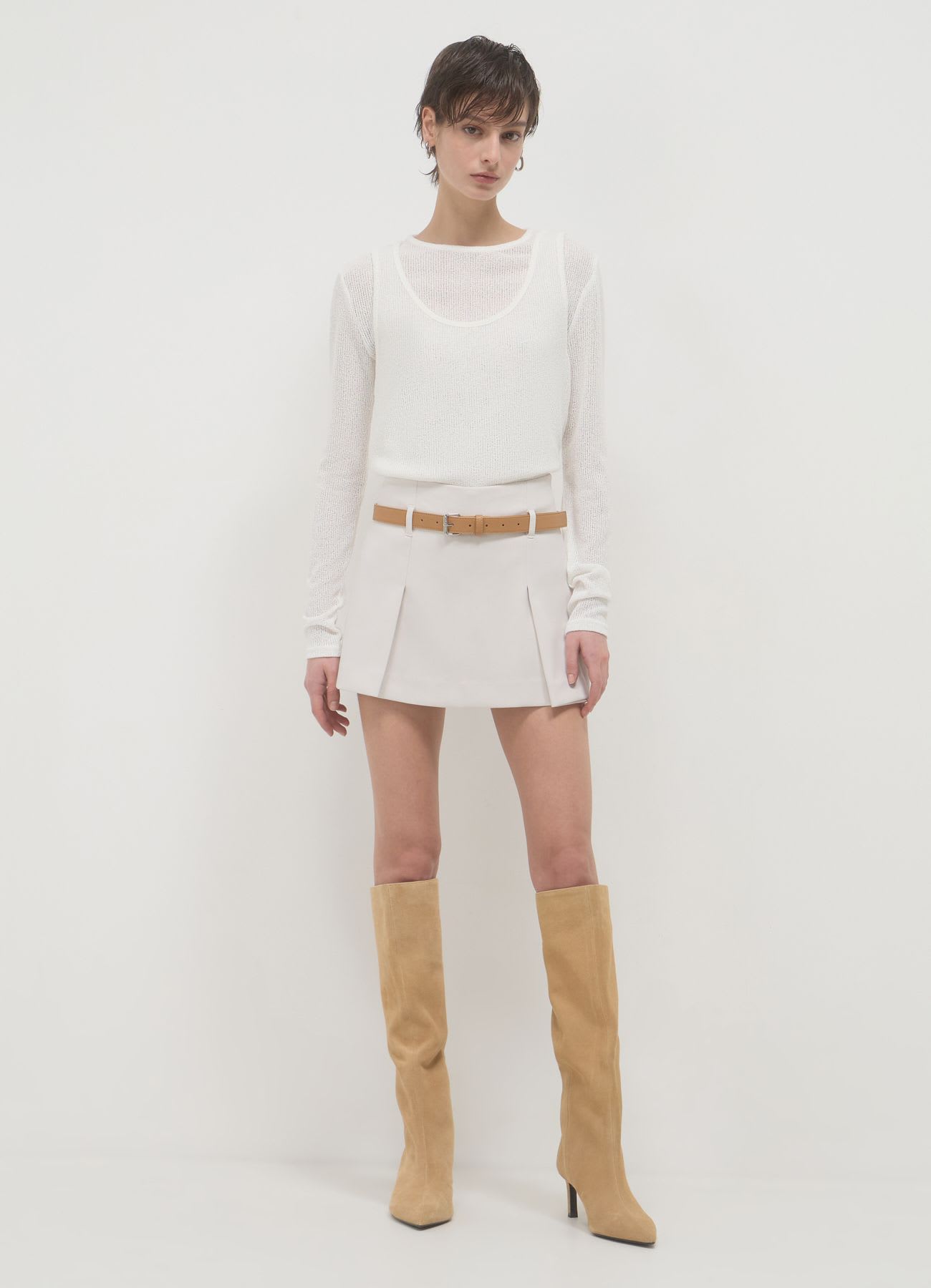 Gonna pantalone con cintura