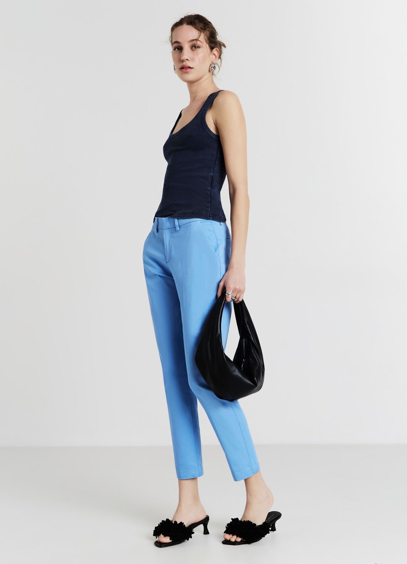 Pantaloni in rasatello di cotone