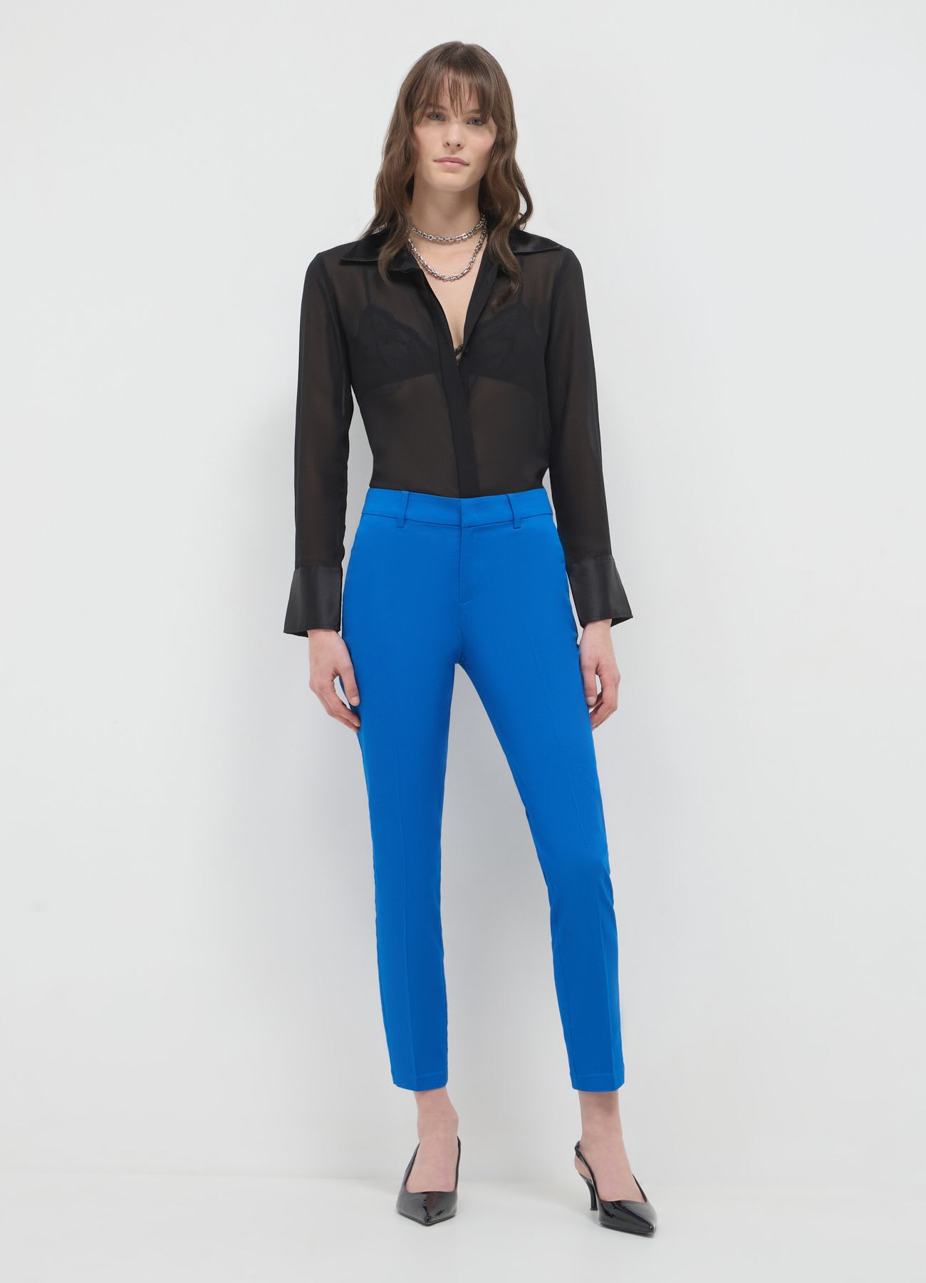 Pantaloni in rasatello di cotone