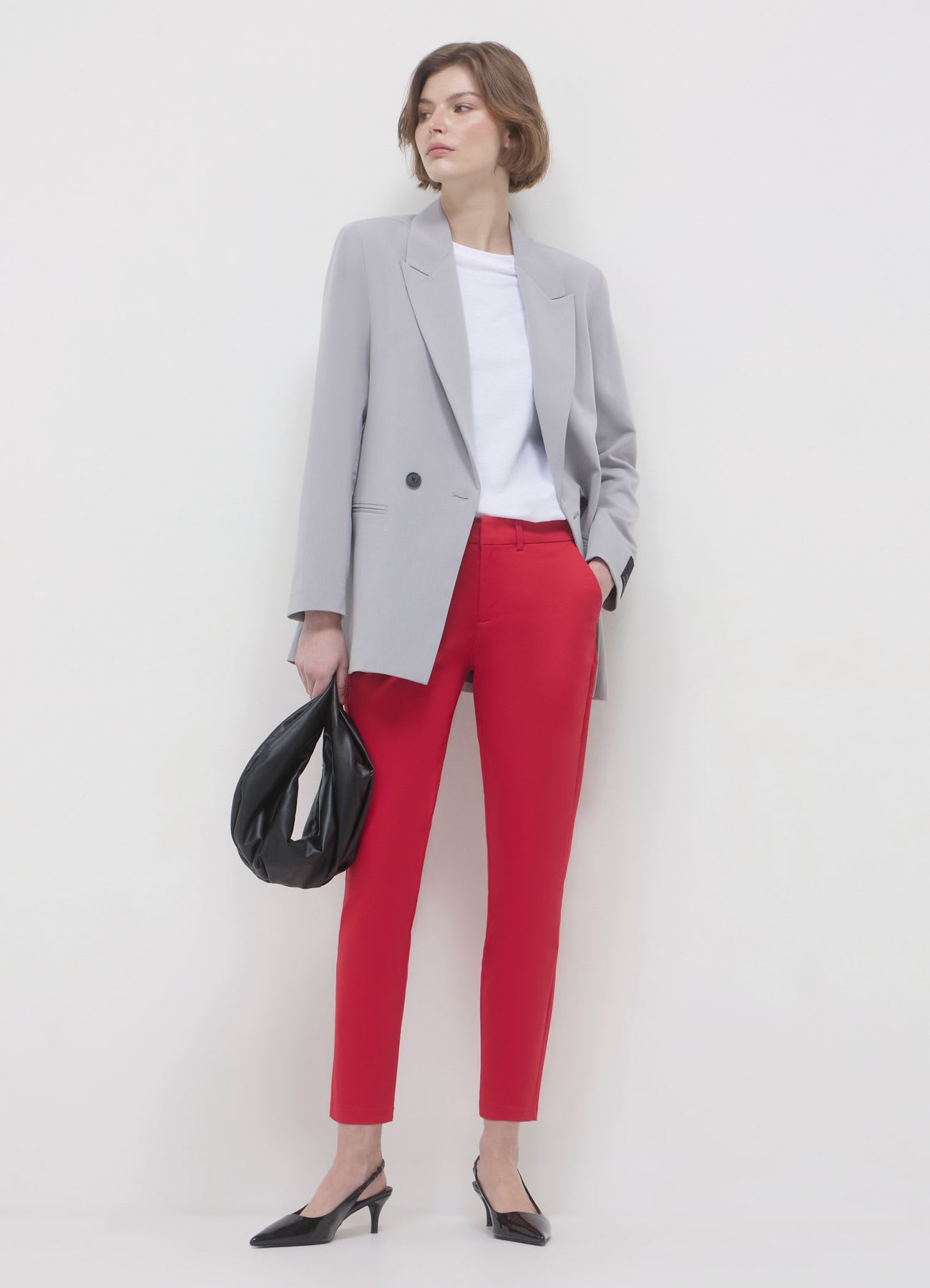 Pantaloni in rasatello di cotone
