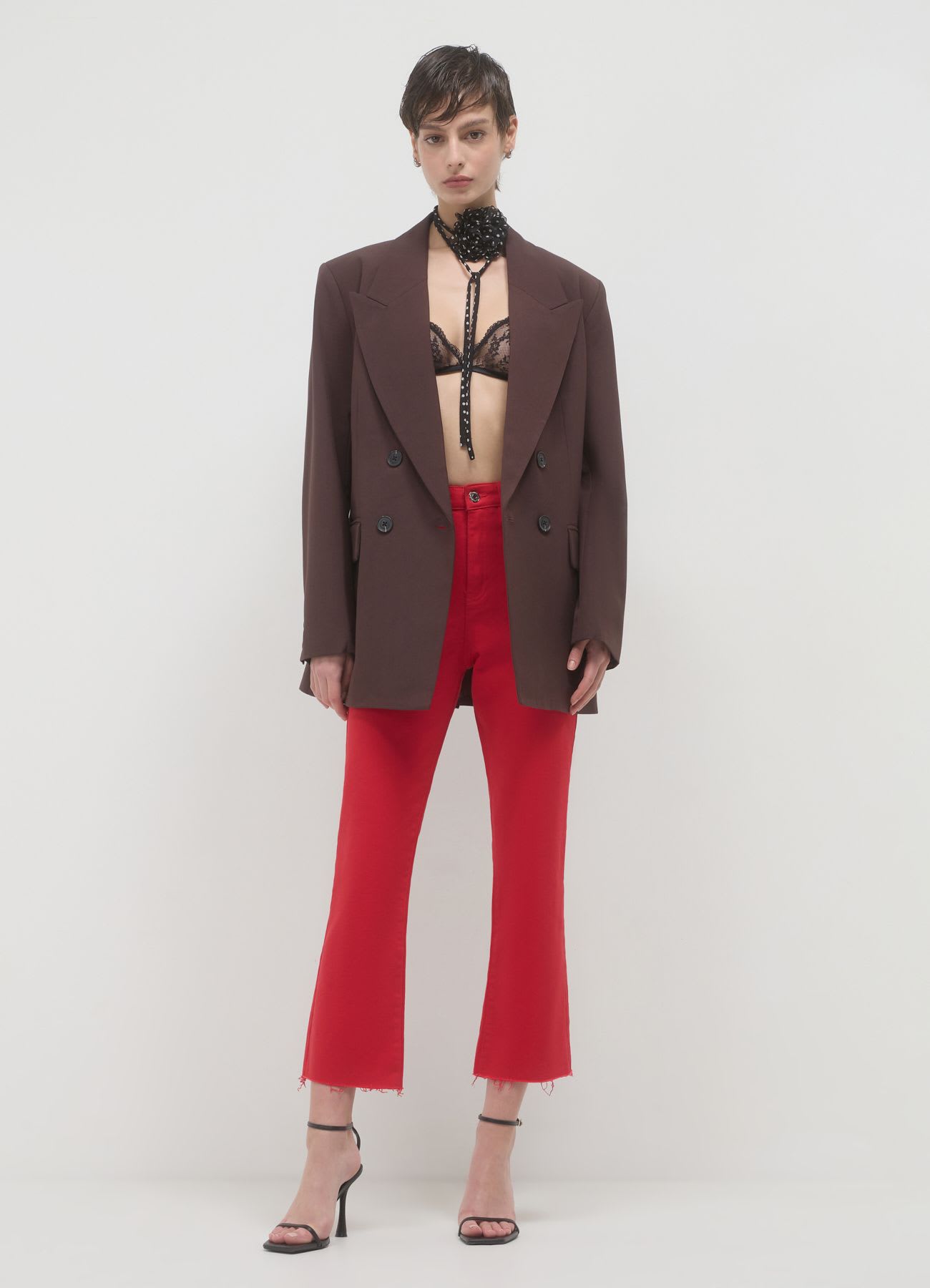 Pantalone cropped flared