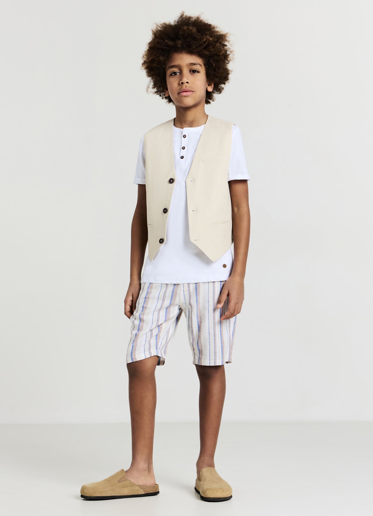 Gilet elegante misto lino