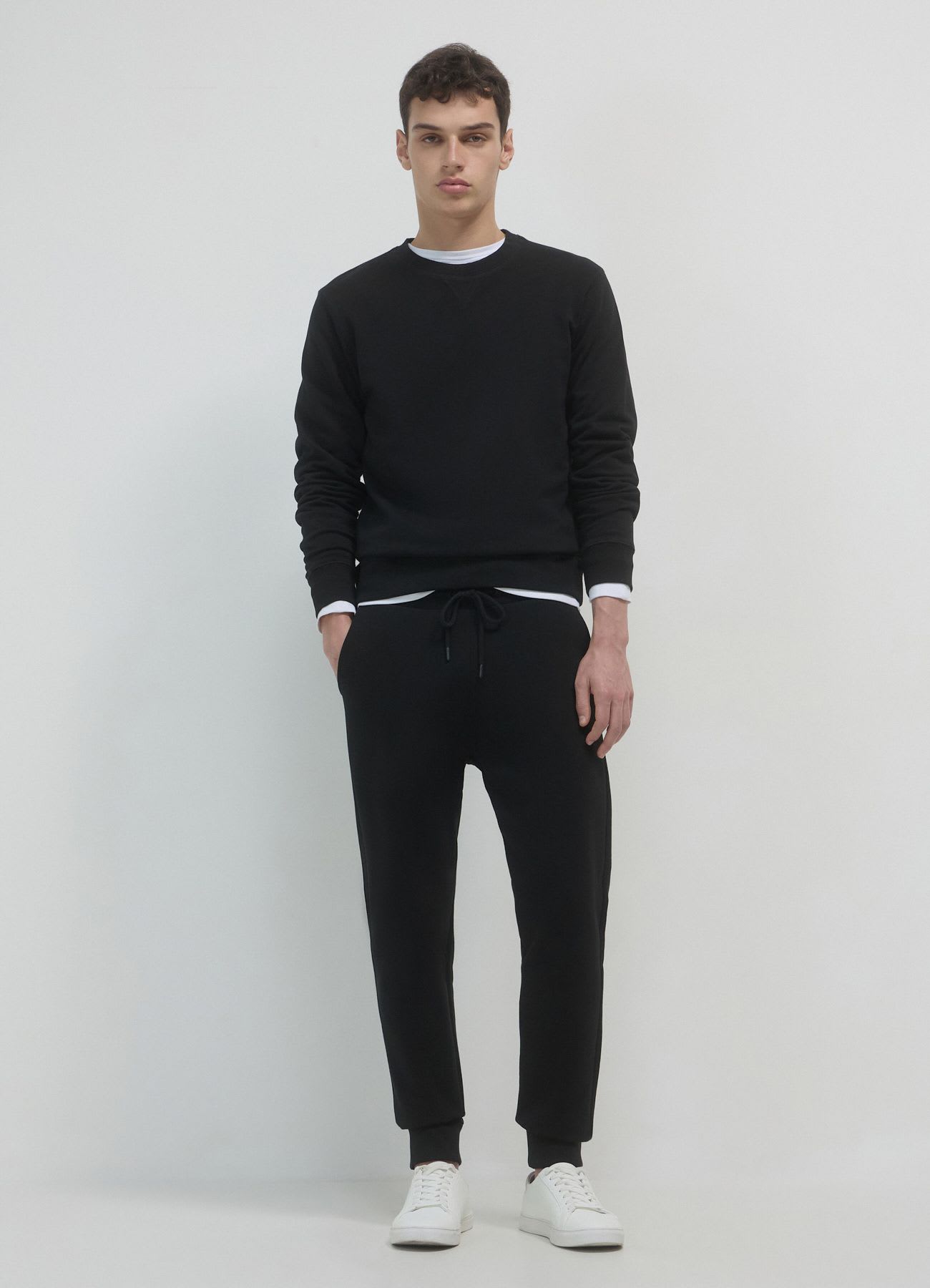 Felpa basic girocollo