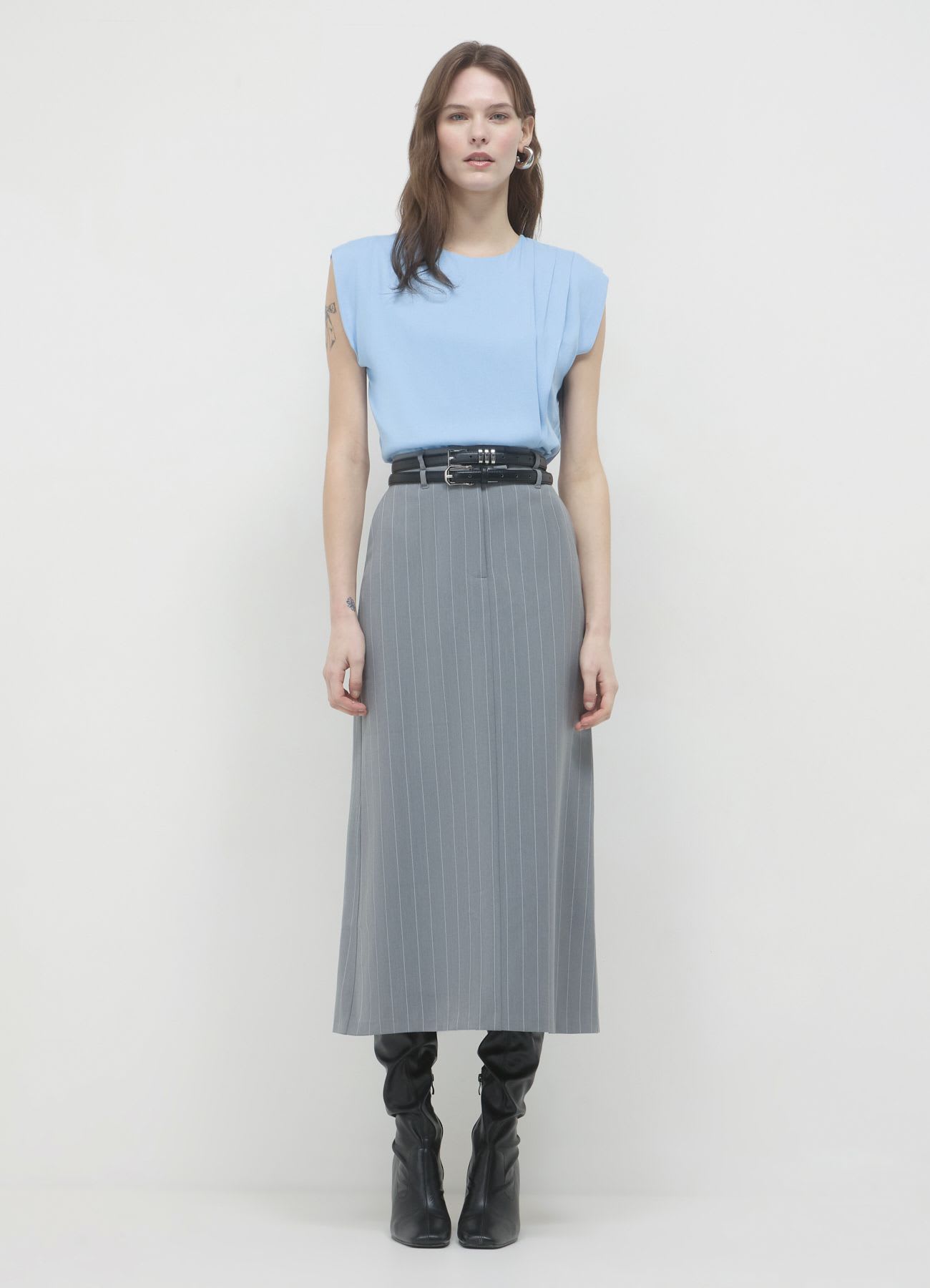 Blusa a pieghe