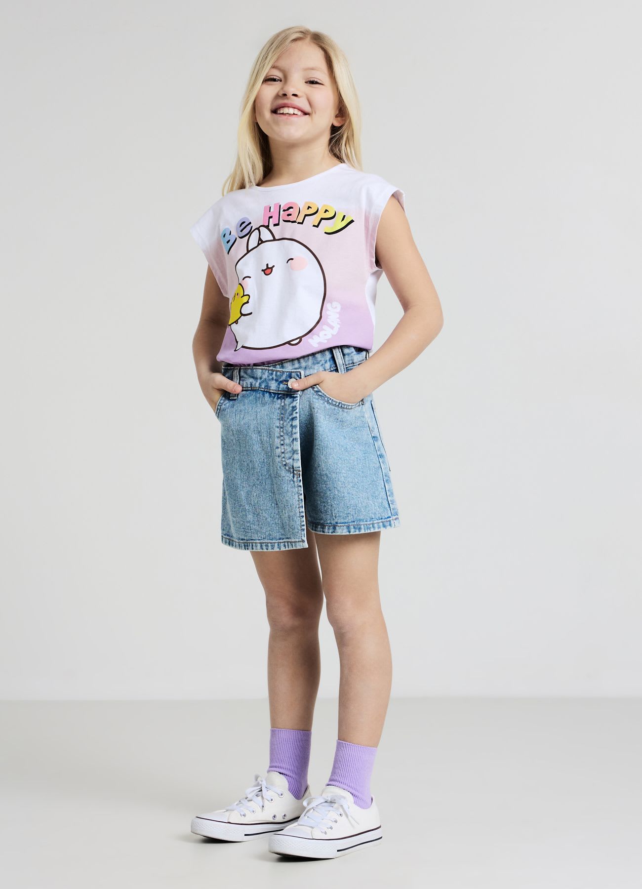 Gonna pantalone in denim
