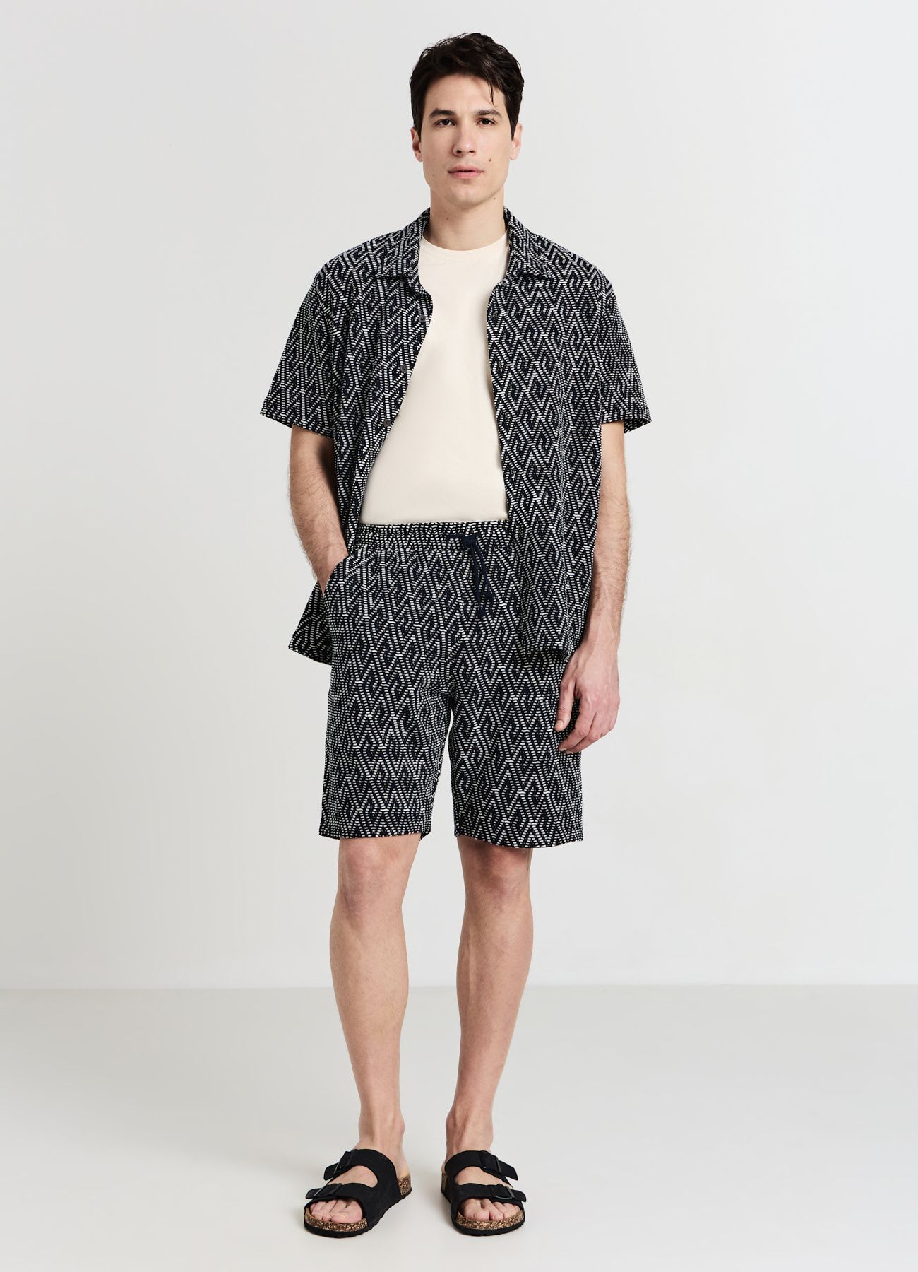 Camicia classica fantasia geometrica