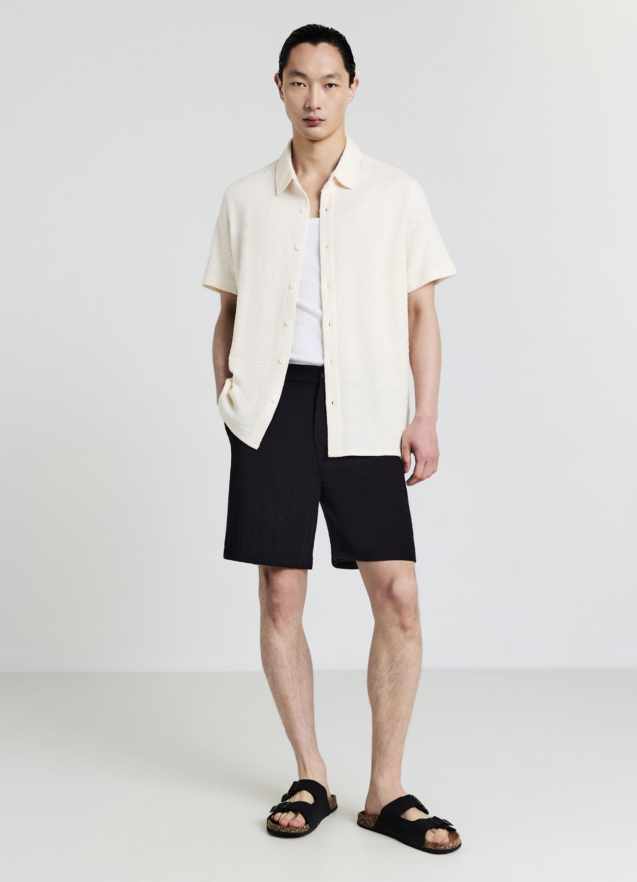 Camicia classica lavorazioni in maglia