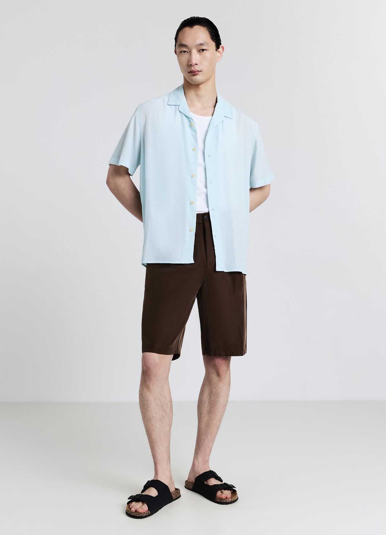 Camicia bowling effetto stropicciato