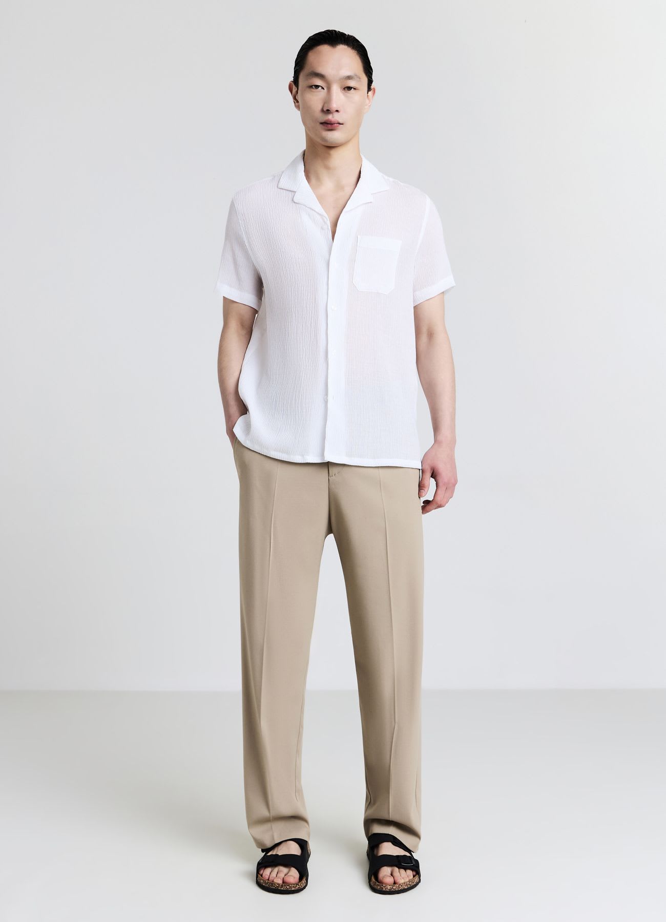 Camicia effetto stropicciato