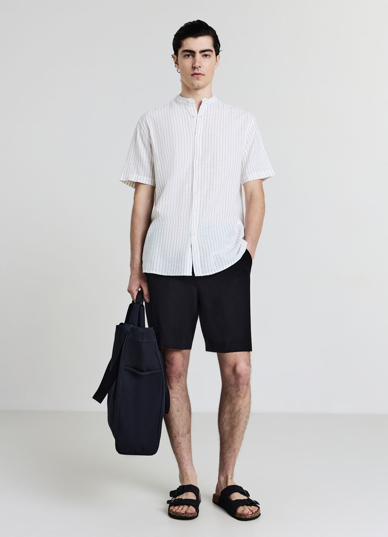 Camicia coreana rigata
