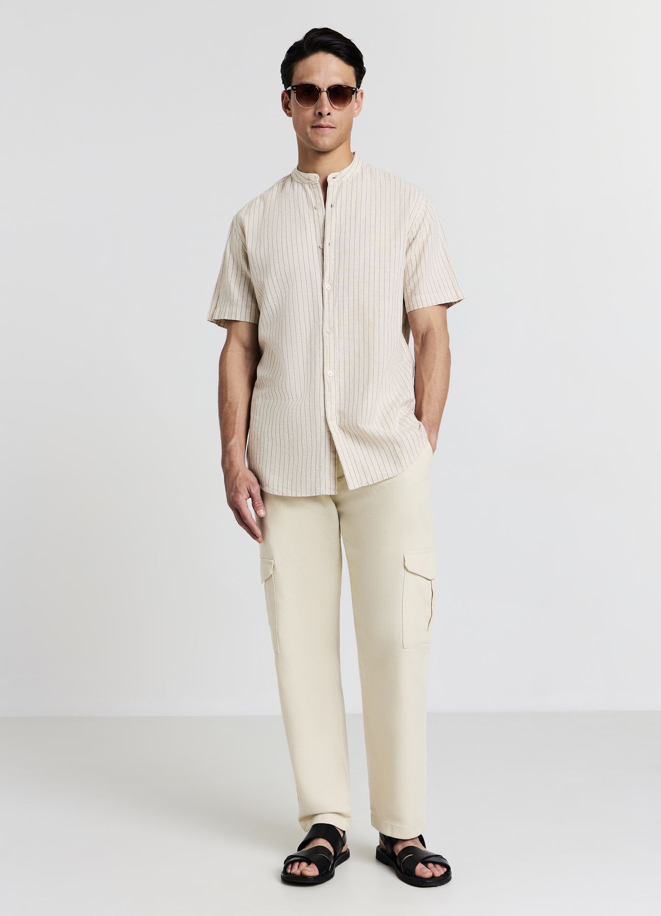Camicia coreana rigata