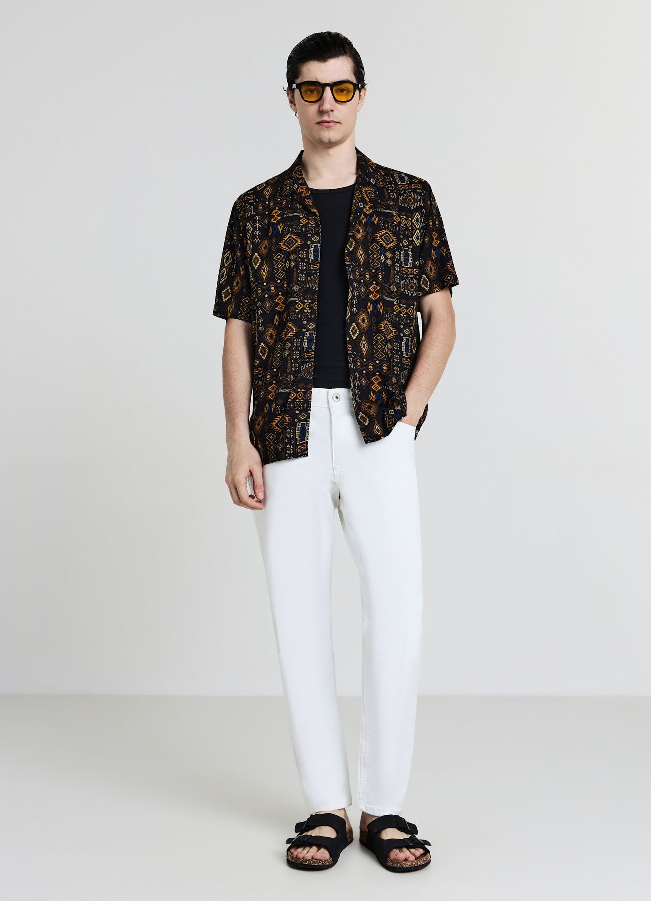 Camicia bowling fantasia etnica