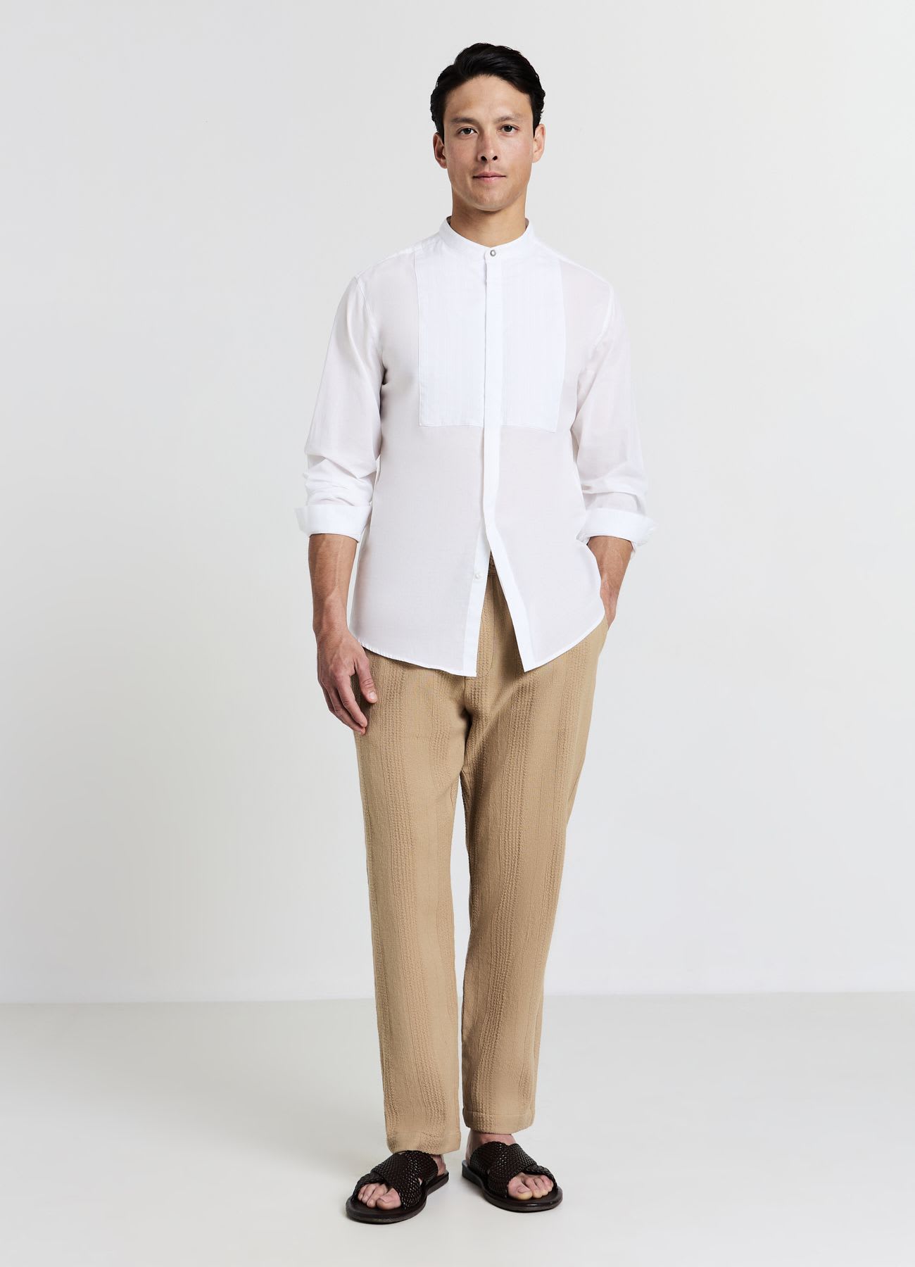 Camicia coreana con plastron