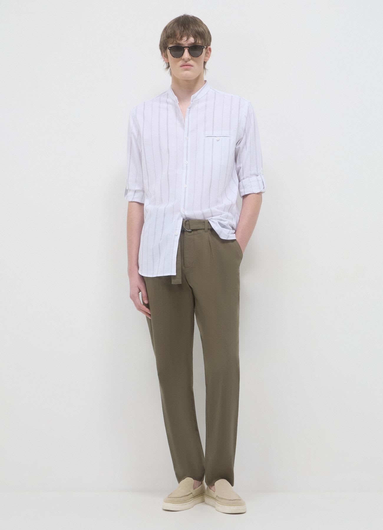 Camicia coreana a righe