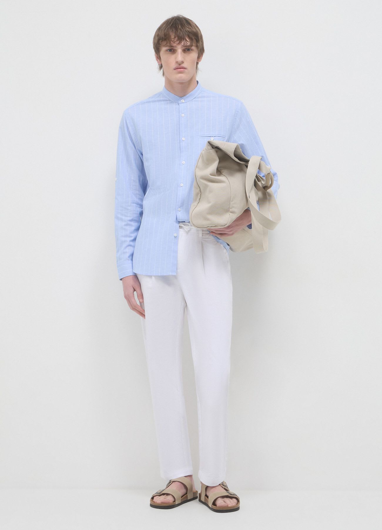 Camicia coreana a righe