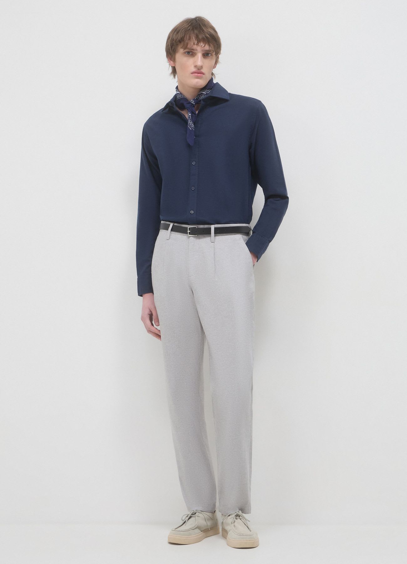 Camicia classica misto lino